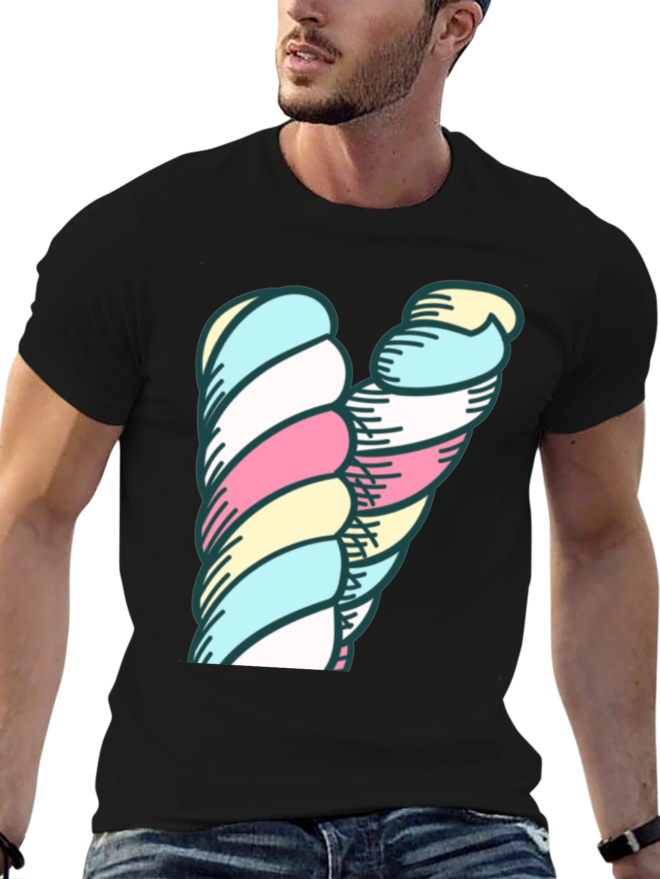 Marshmallow Twist Graphic Tee - Unique Design!