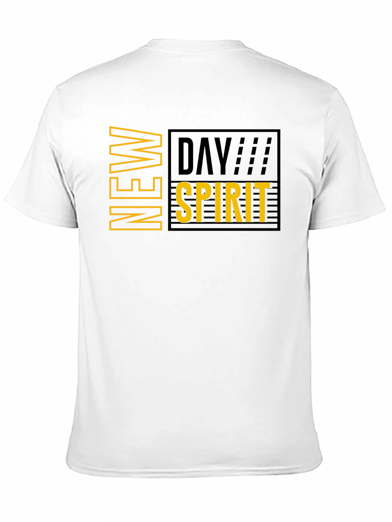 New Day Spirit Graphic Print Black T-Shirt