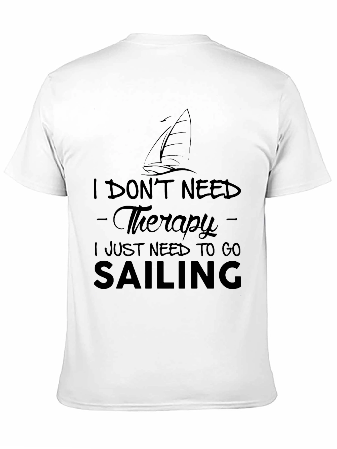 Sailing Therapy Black Graphic Tee Shirt