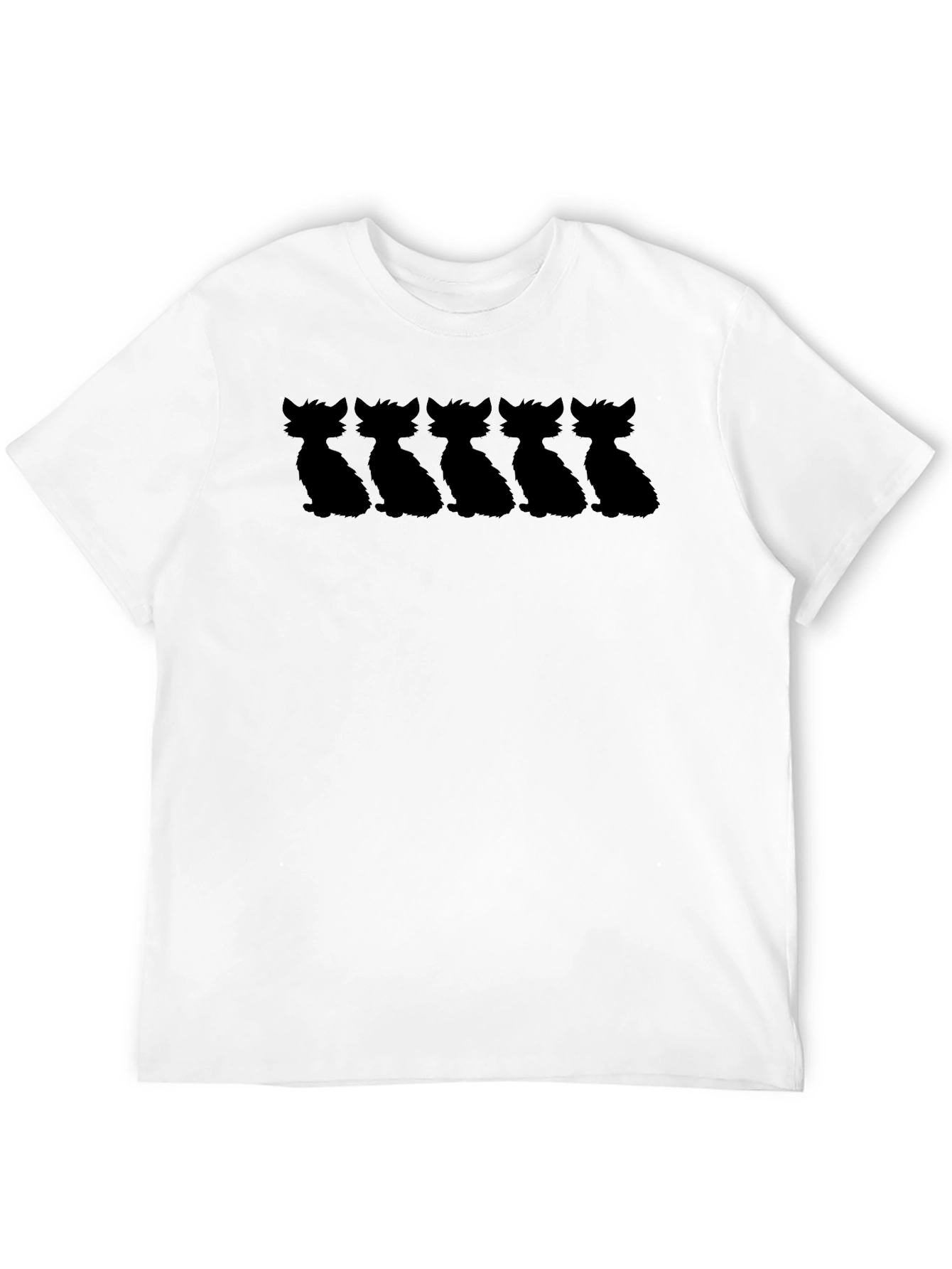 Cool Cat Silhouette Graphic T-Shirt