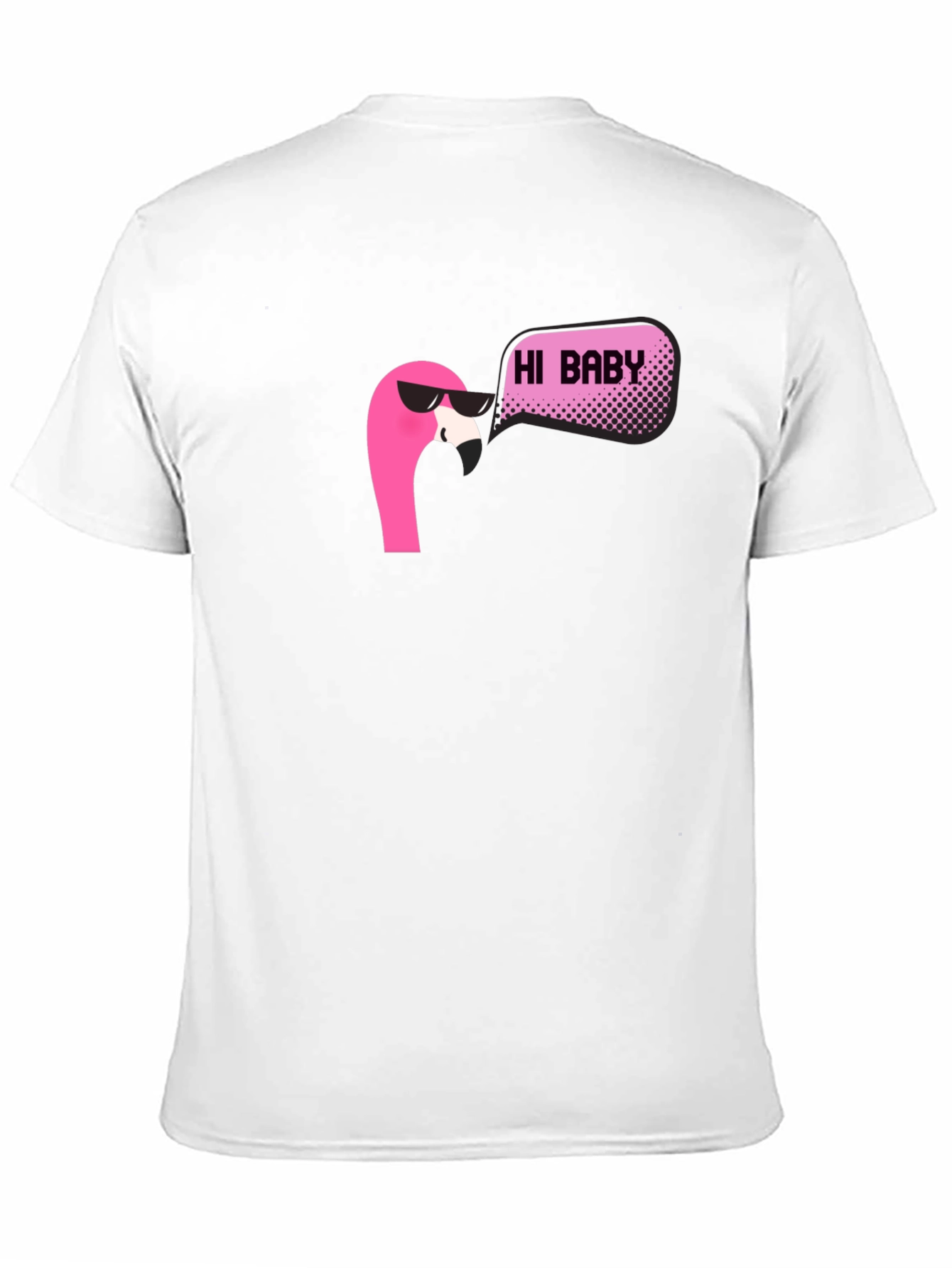 Cool Flamingo Hi Baby Black T-Shirt