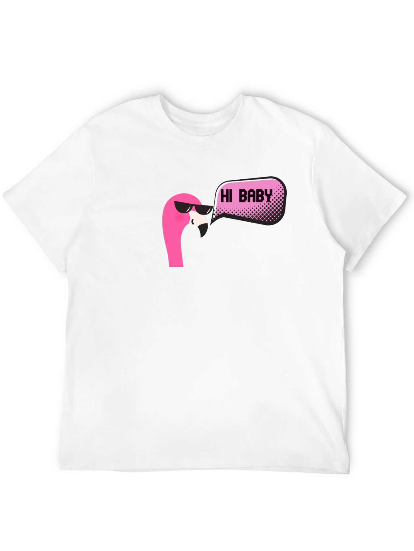 Cool Flamingo Hi Baby Black T-Shirt