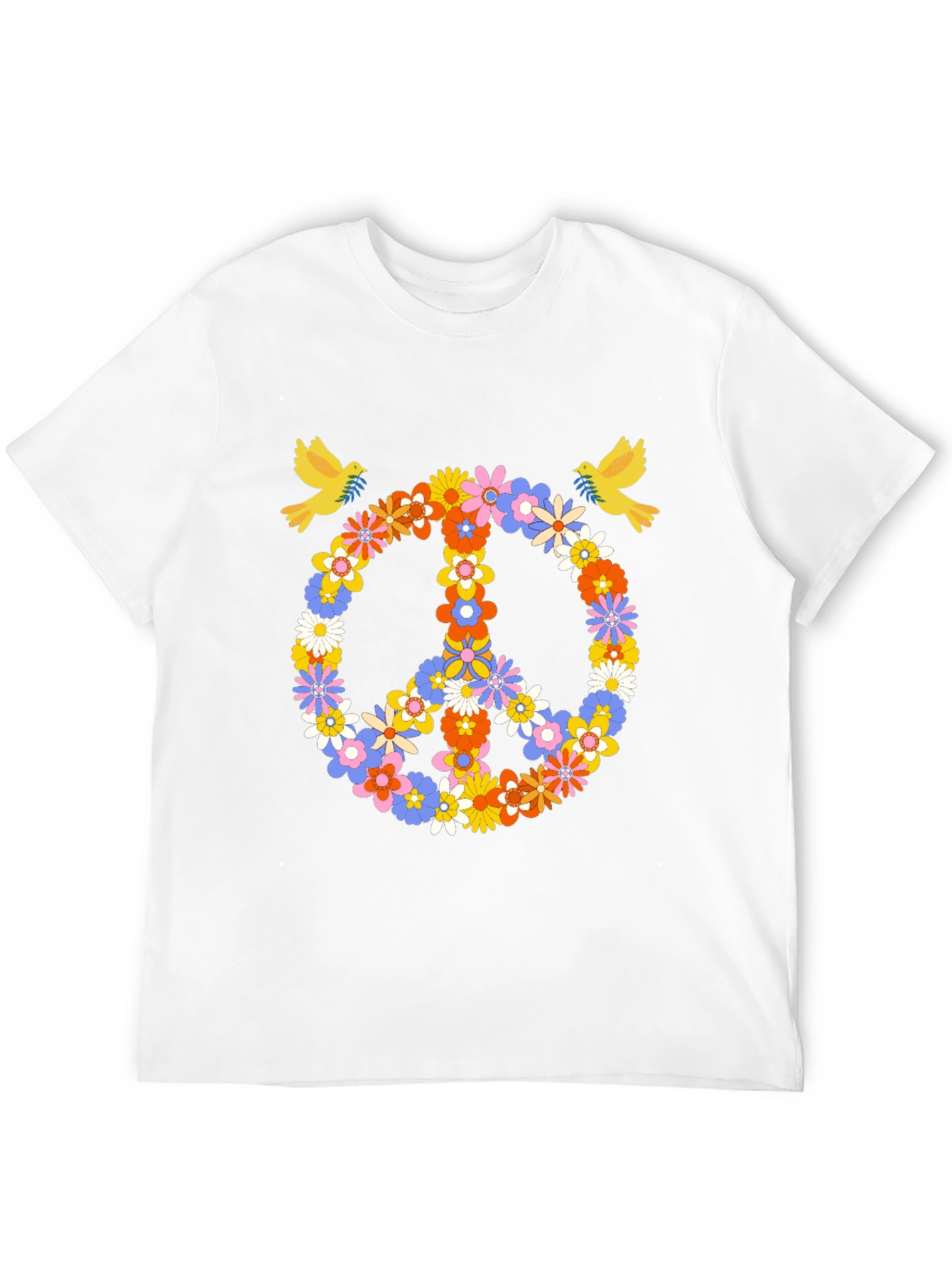 Floral Peace Sign Graphic Tee