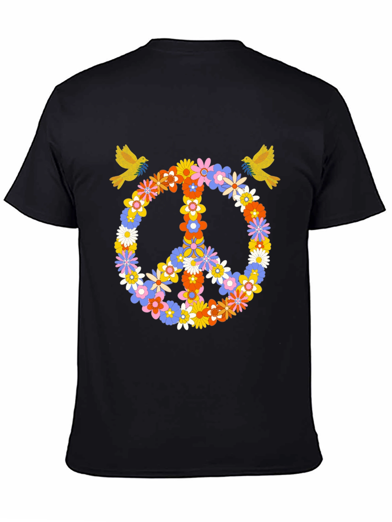 Floral Peace Sign Graphic Tee