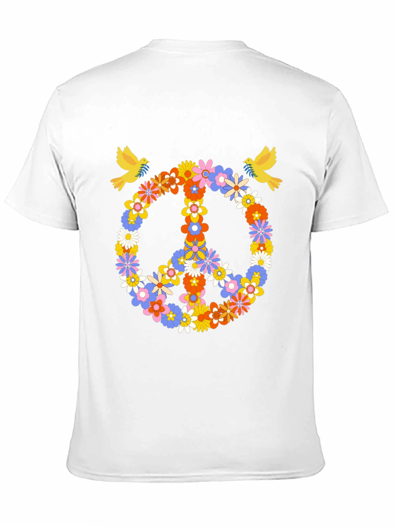Floral Peace Sign Graphic Tee