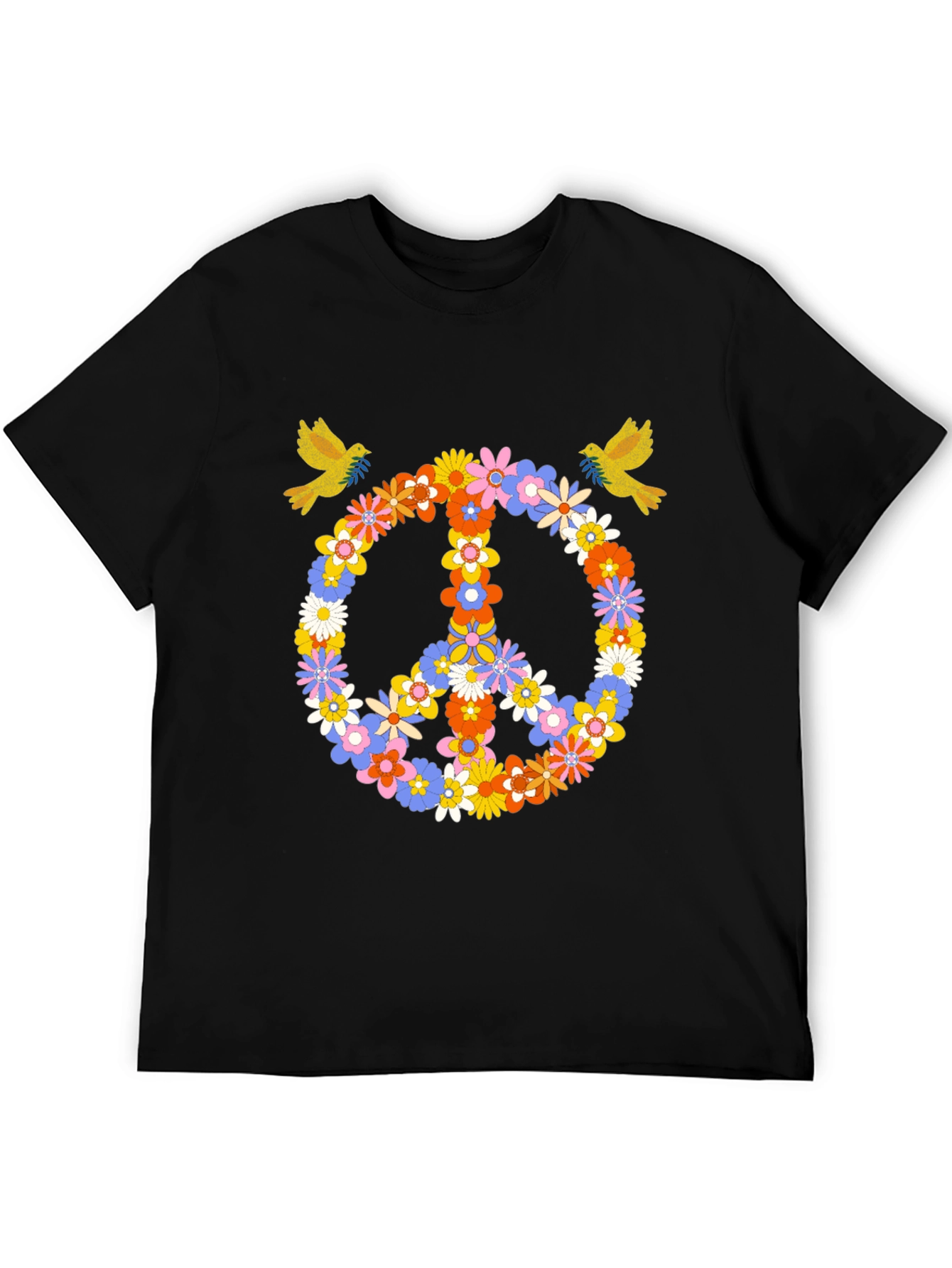Floral Peace Sign Graphic Tee