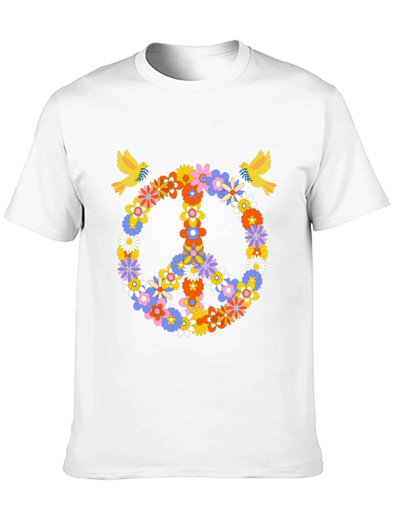 Floral Peace Sign Graphic Tee