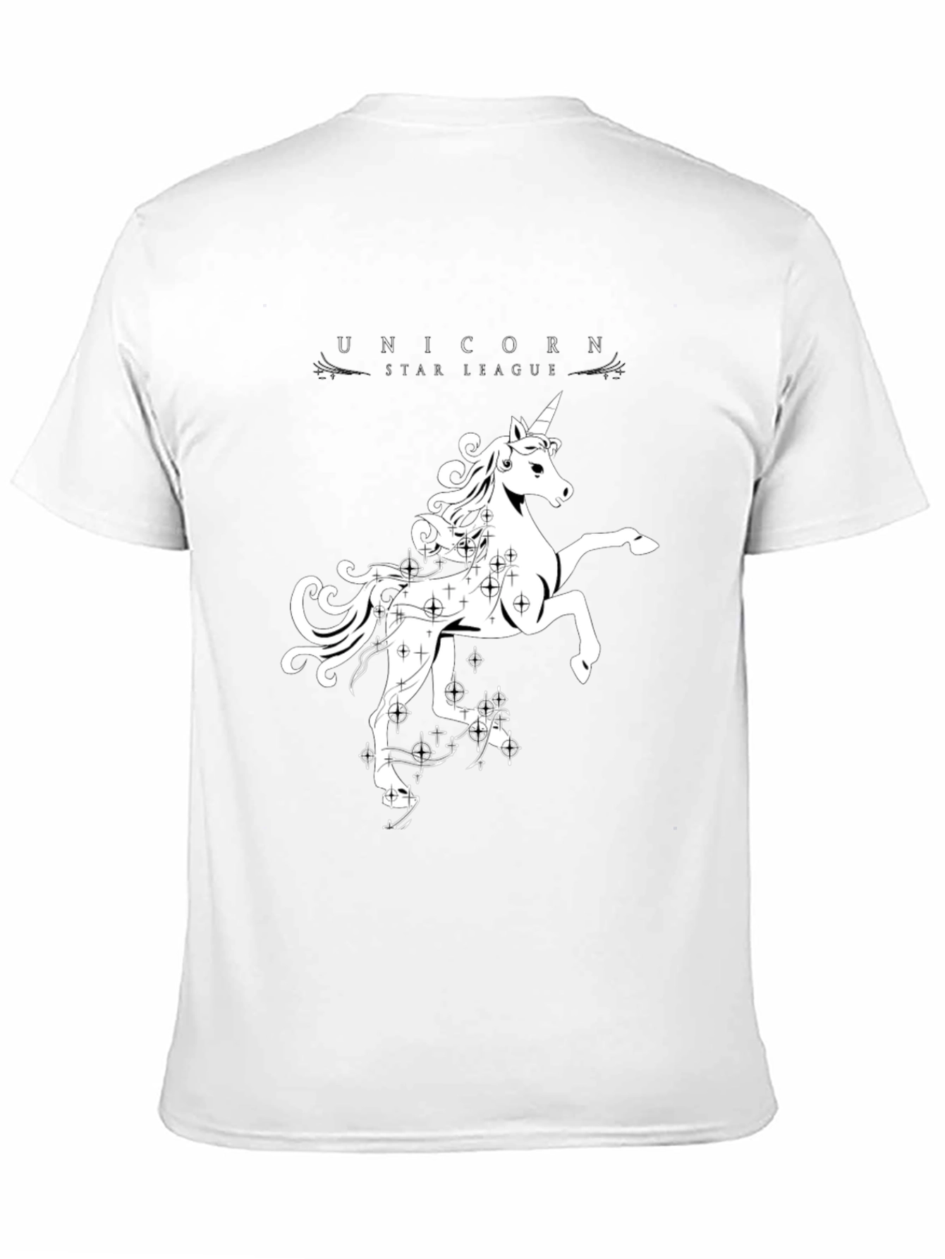 Unicorn Star League Black Graphic Tee