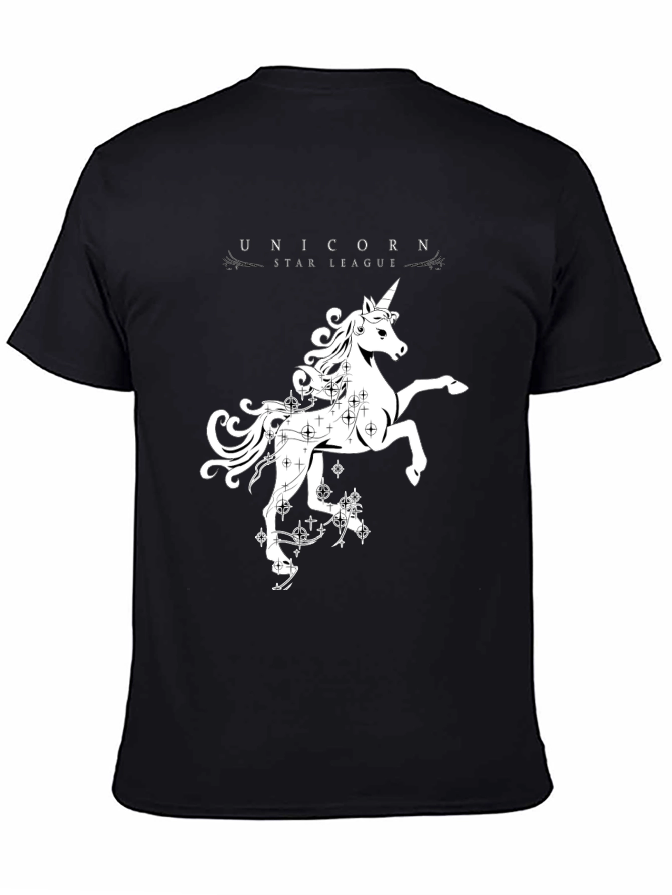 Unicorn Star League Black Graphic Tee