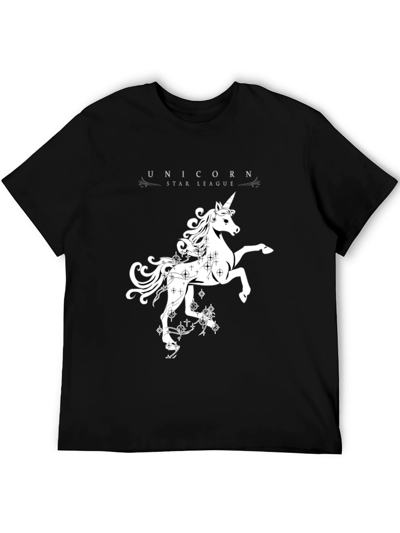 Unicorn Star League Black Graphic Tee