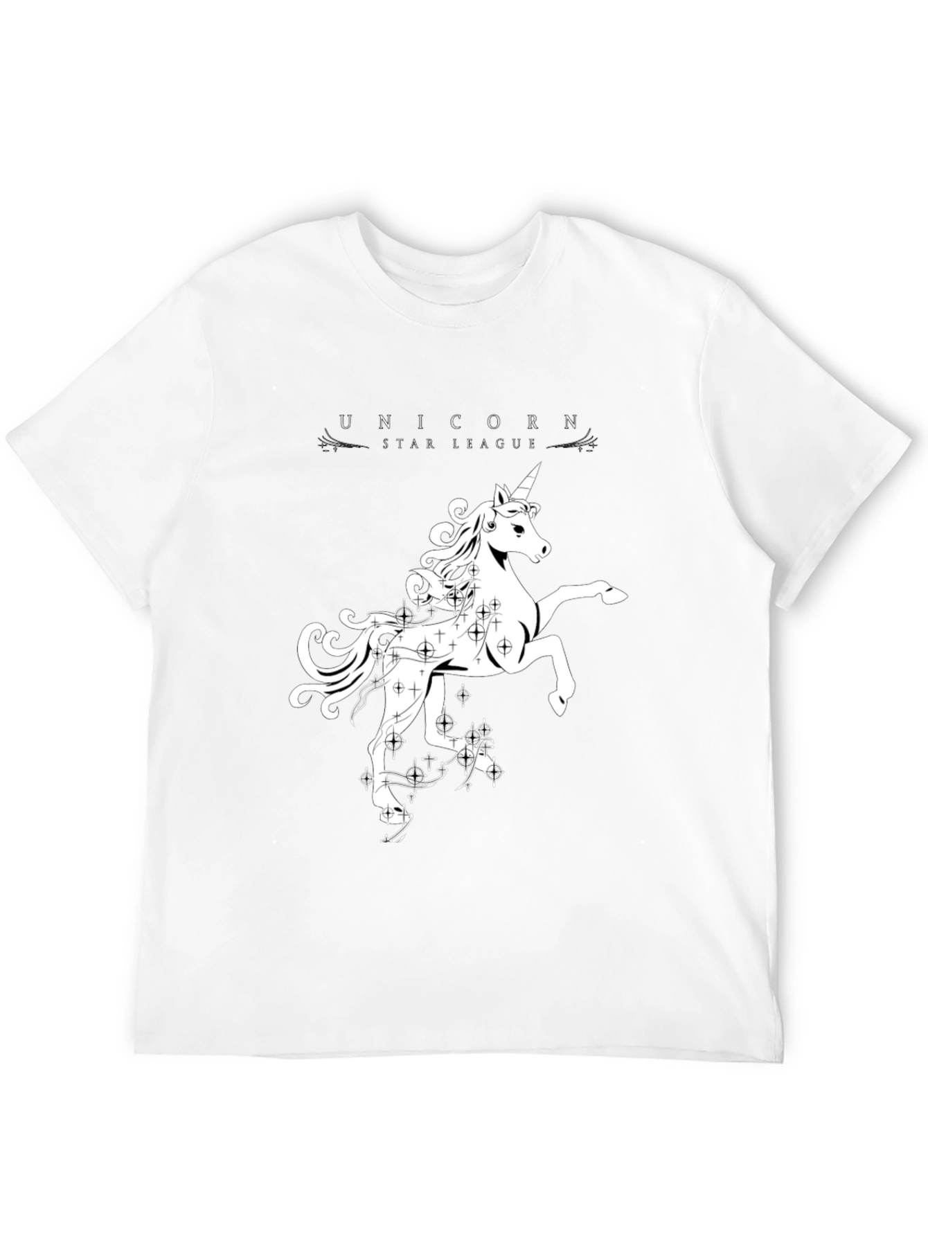Unicorn Star League Black Graphic Tee