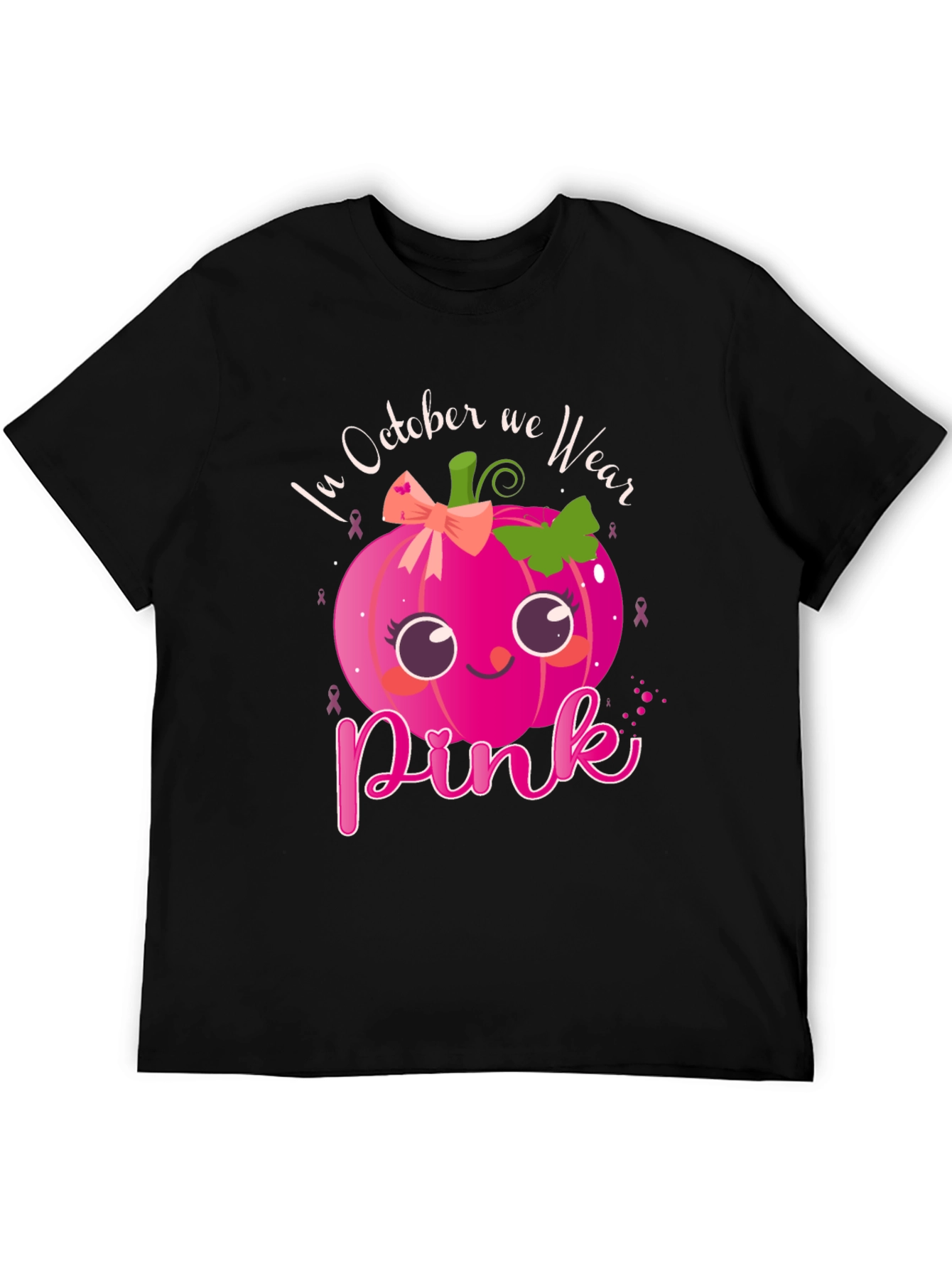 October We Wear Pink Pumpkin T-Shirt