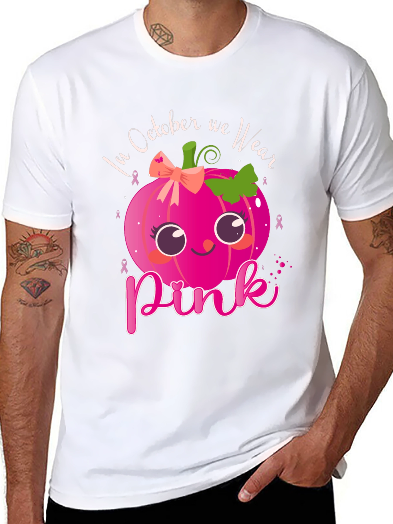 October We Wear Pink Pumpkin T-Shirt