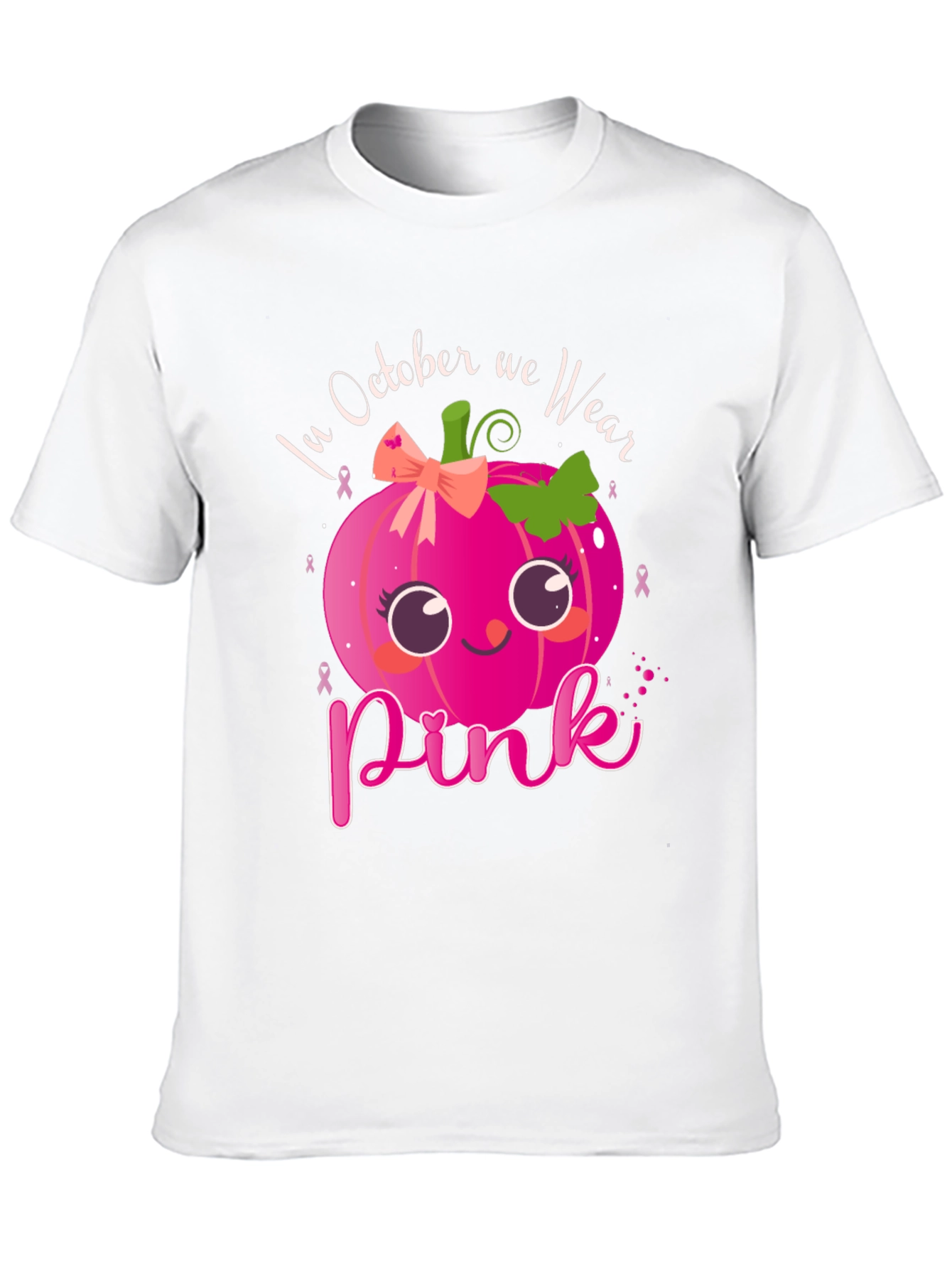 October We Wear Pink Pumpkin T-Shirt