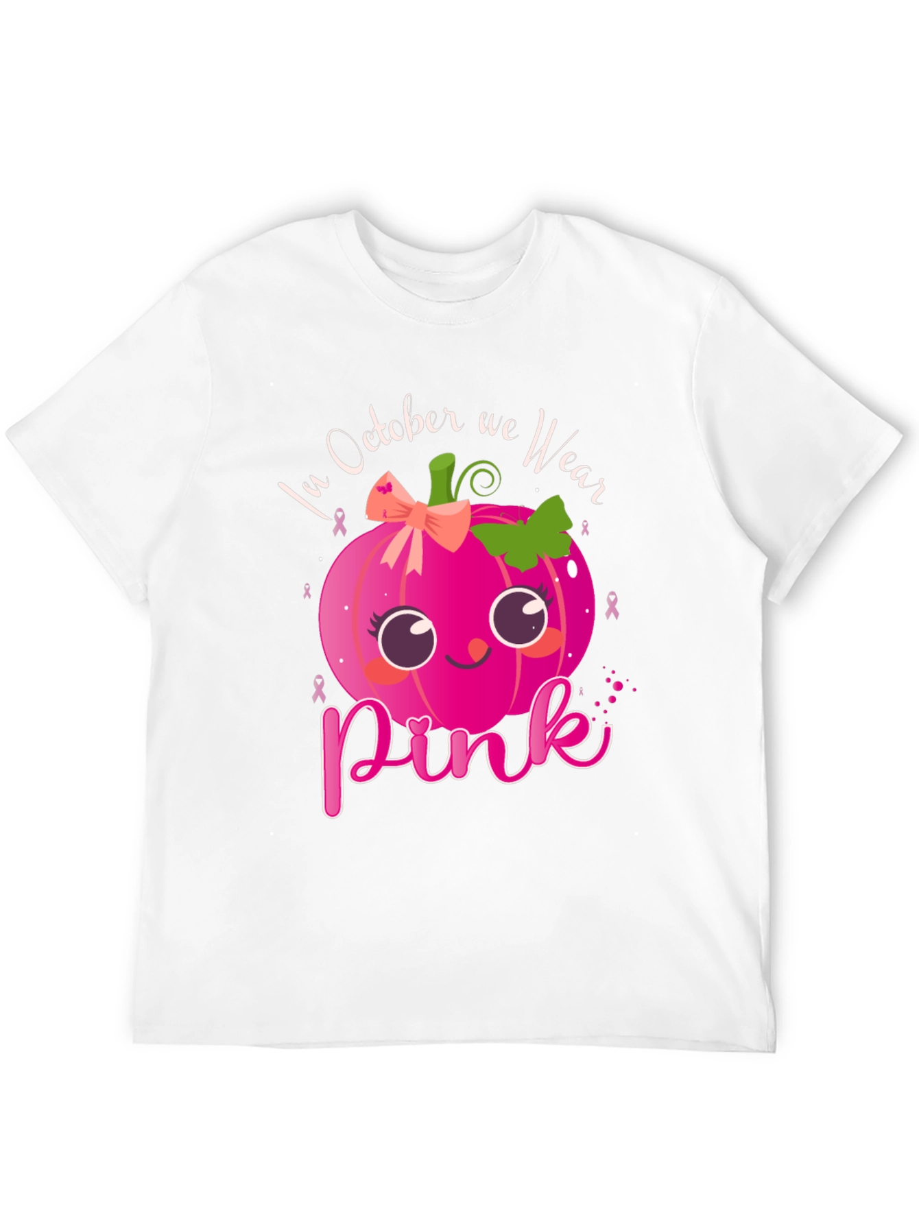 October We Wear Pink Pumpkin T-Shirt