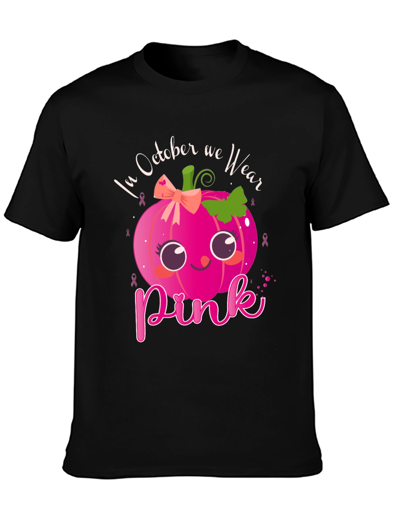 October We Wear Pink Pumpkin T-Shirt