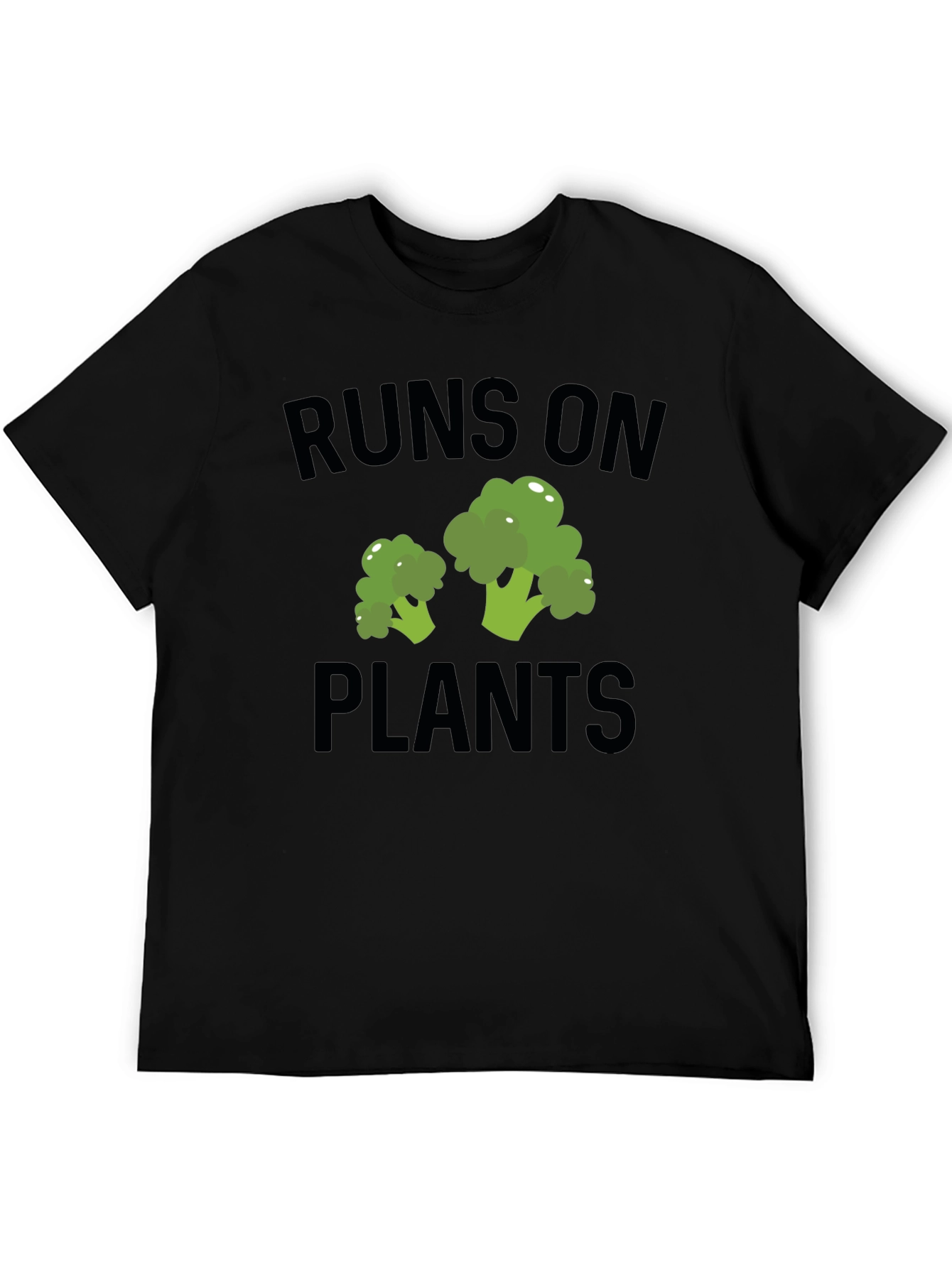 Runs on Plants Broccoli Graphic T-Shirt Vegan Tee