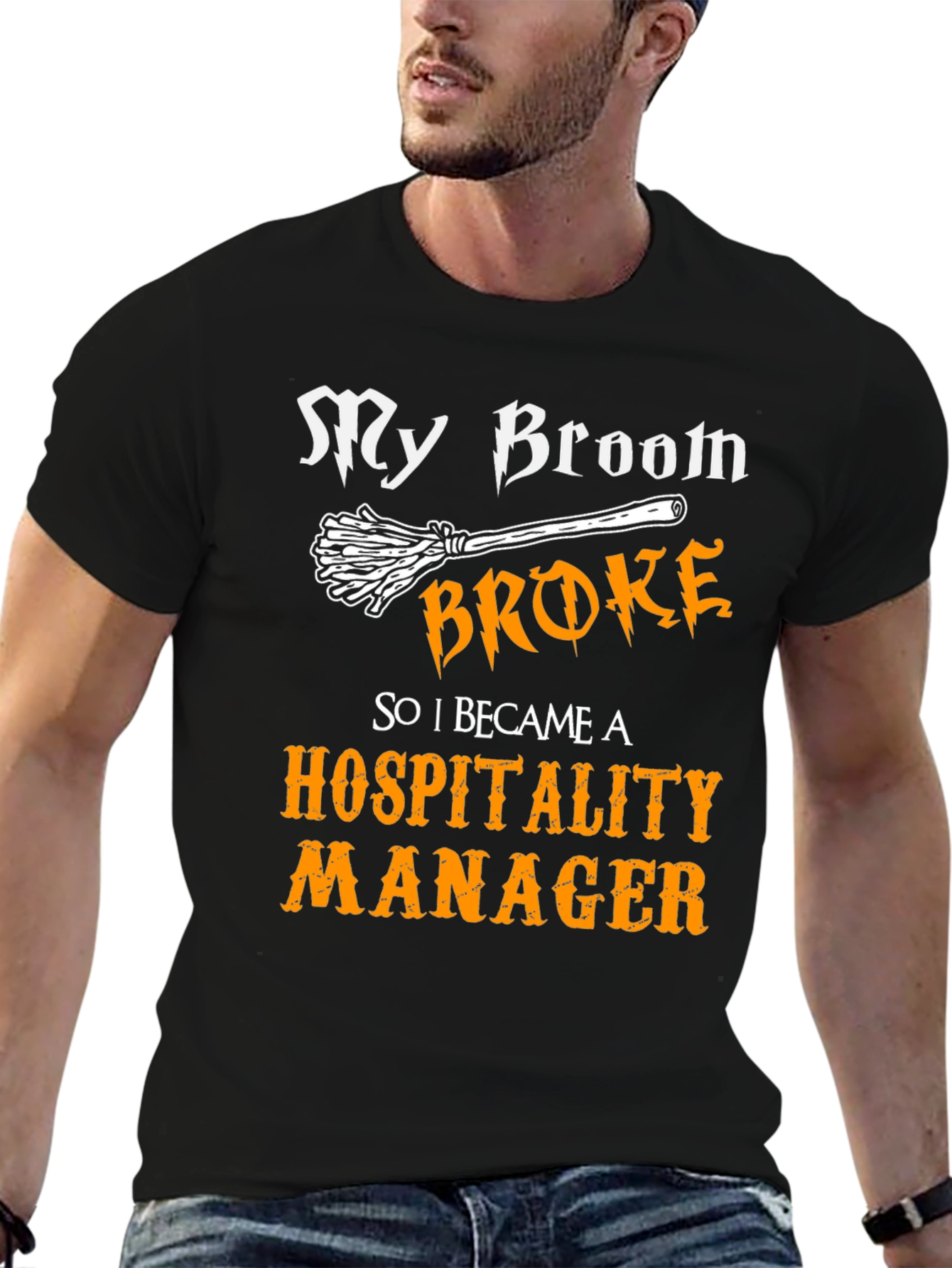 My Broom Broke Hospitality Manager Graphic T-Shirt