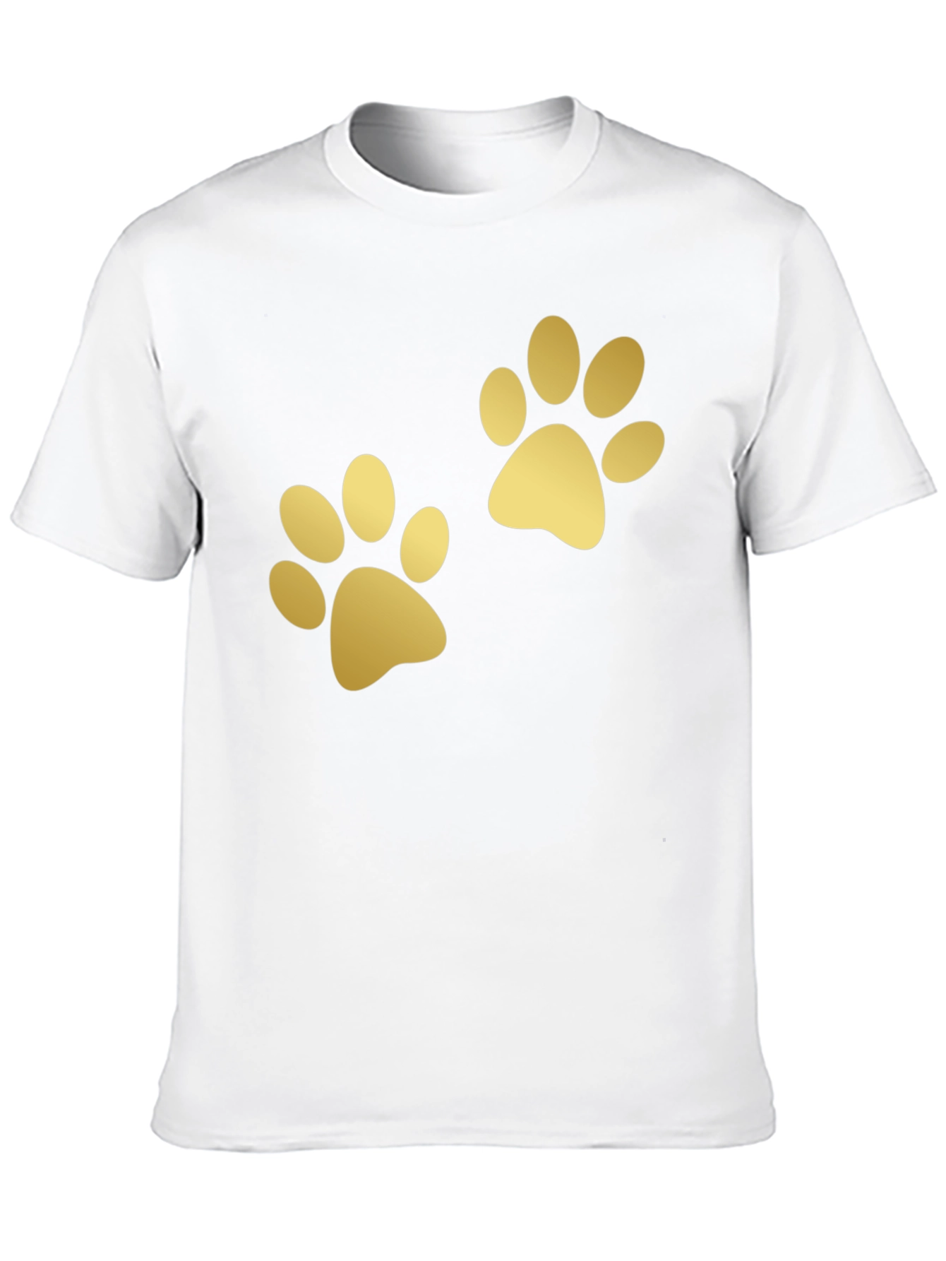 Golden Paw Print Graphic Tee - Unisex