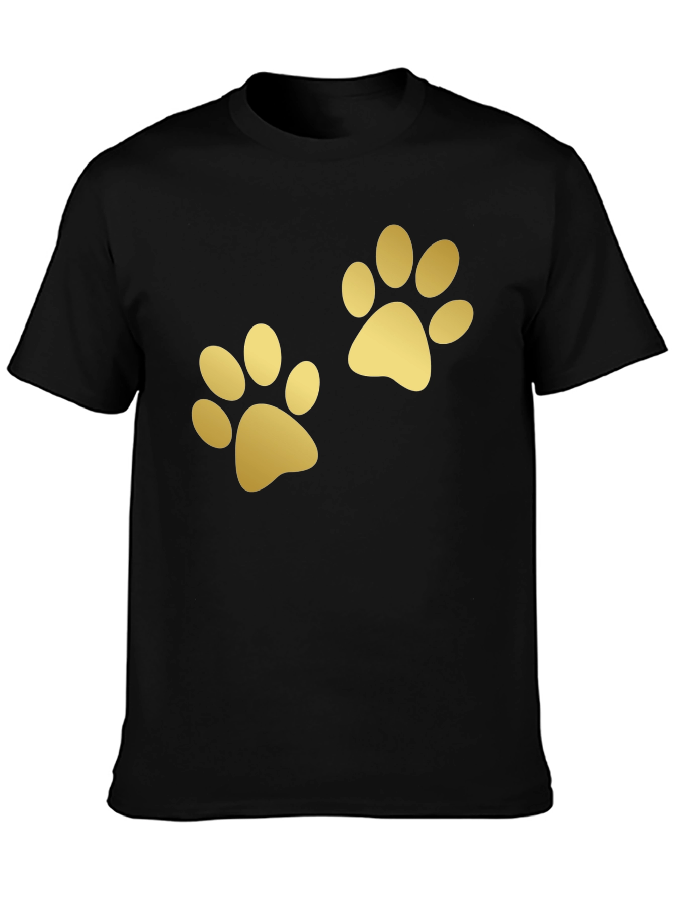 Golden Paw Print Graphic Tee - Unisex