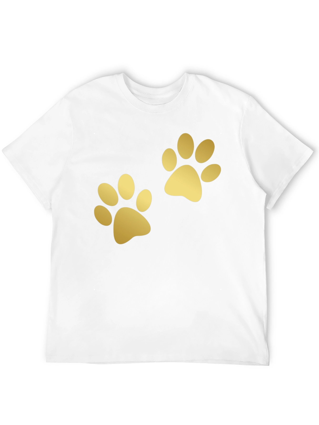 Golden Paw Print Graphic Tee - Unisex