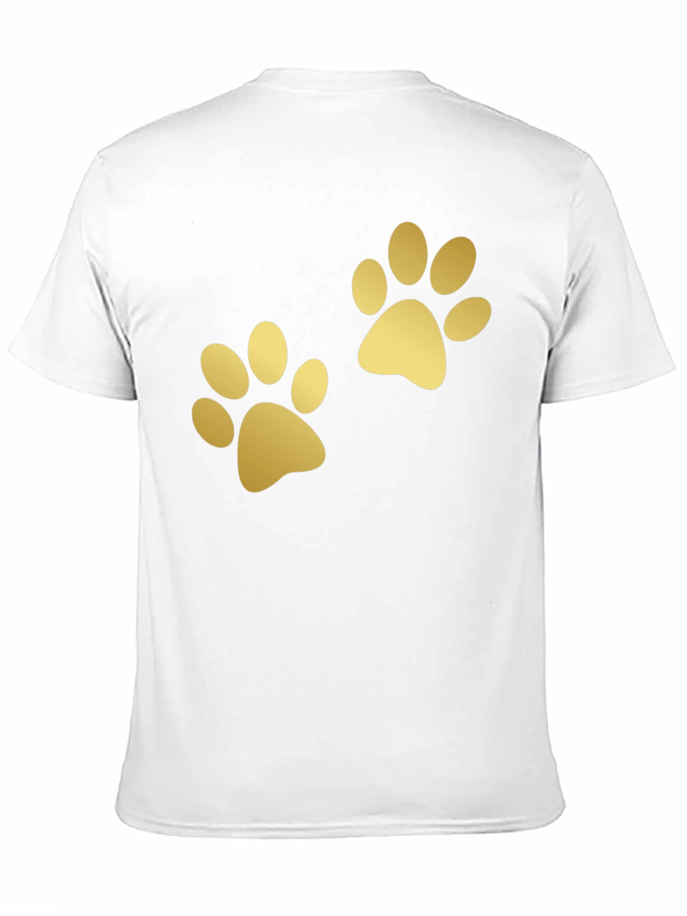 Golden Paw Print Graphic Tee - Unisex