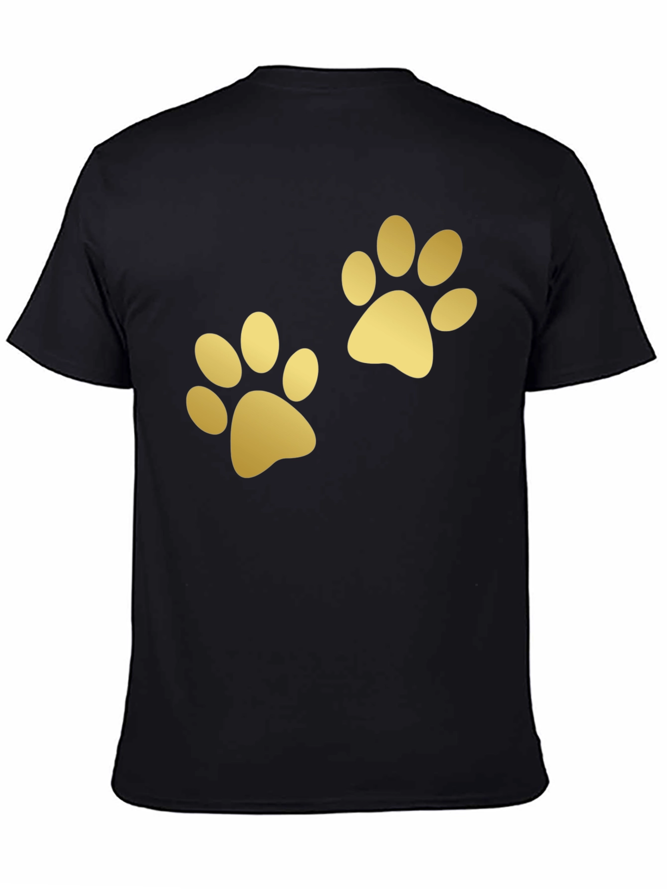 Golden Paw Print Graphic Tee - Unisex