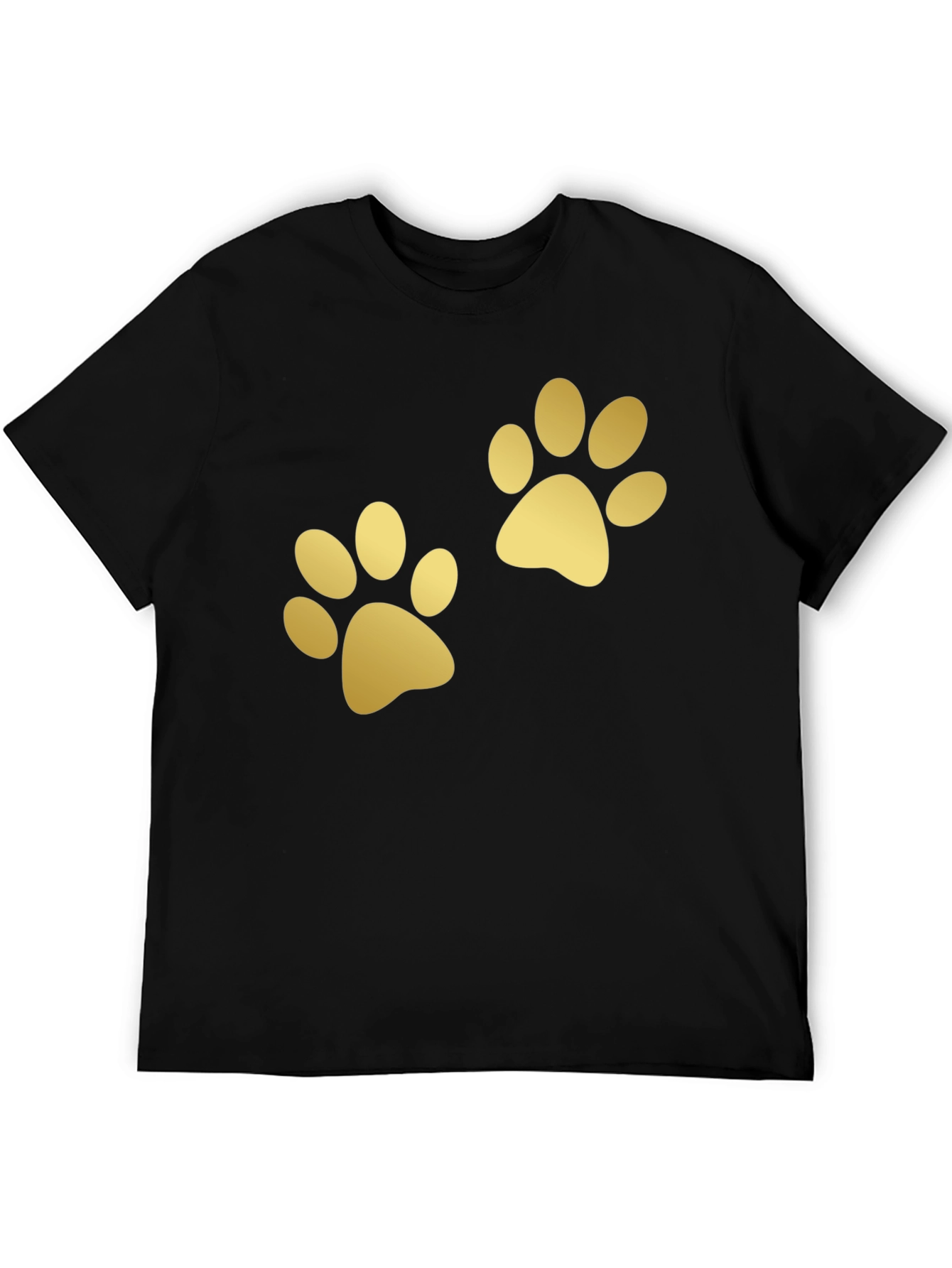 Golden Paw Print Graphic Tee - Unisex
