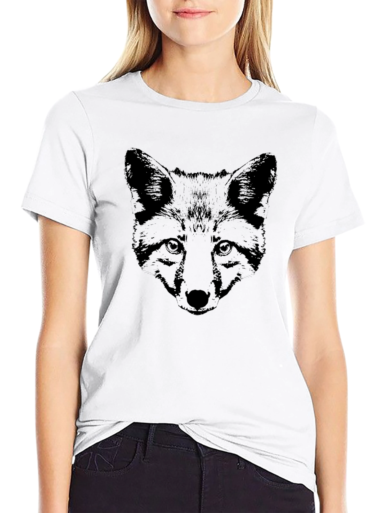 Black Fox Graphic Tee - Stylish & Unique