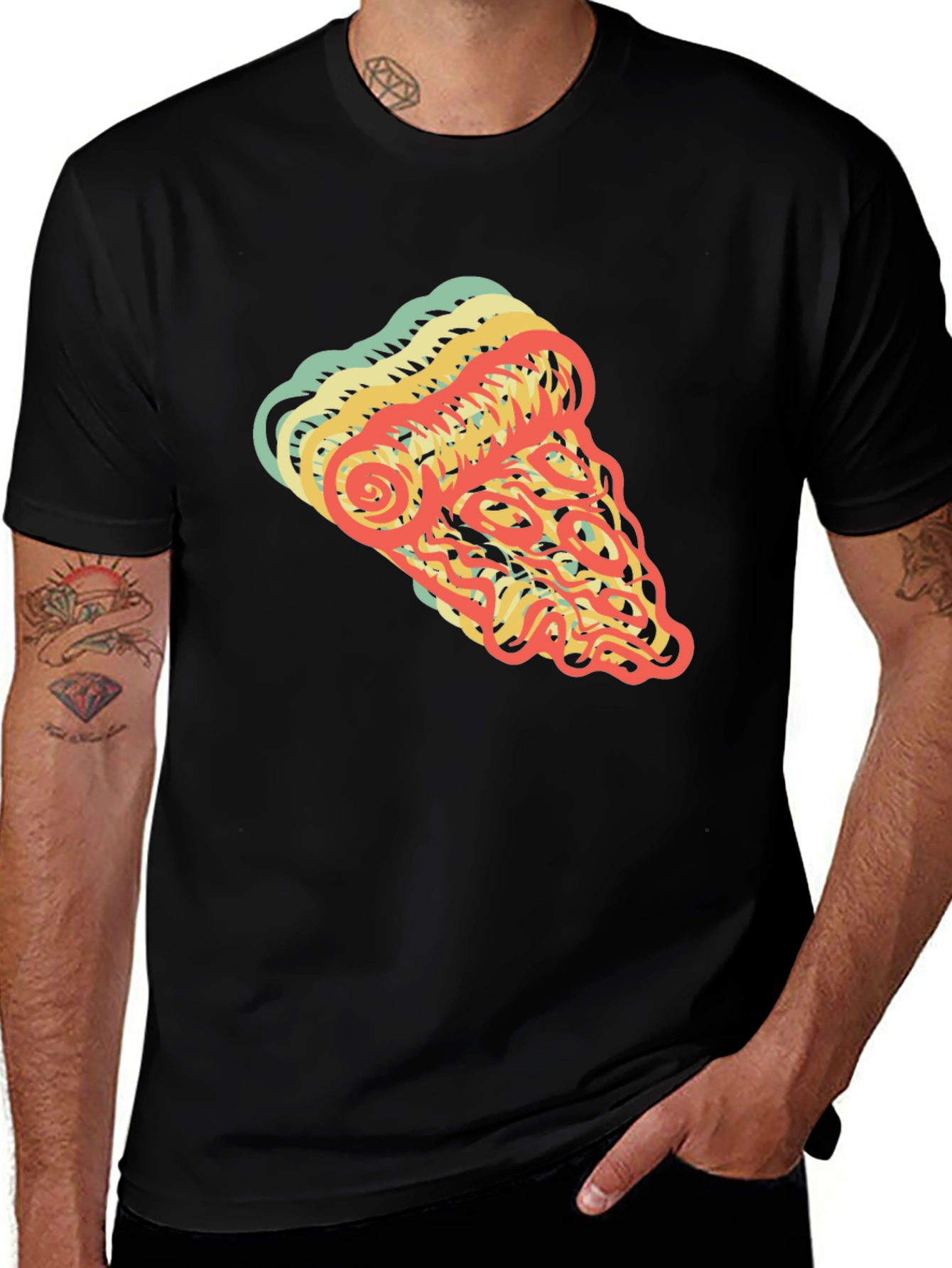 Retro Pizza Slice Graphic T-Shirt