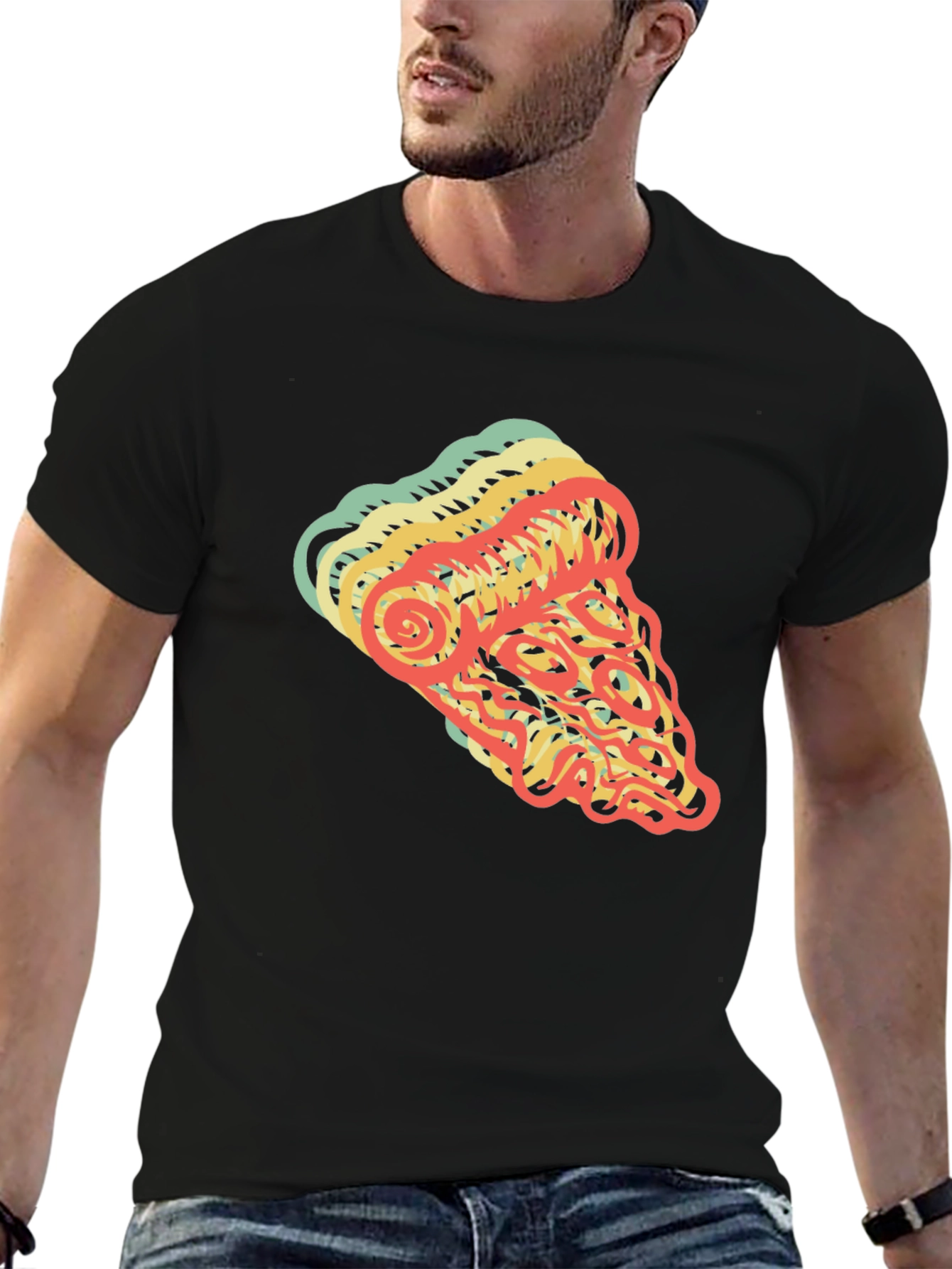 Retro Pizza Slice Graphic T-Shirt