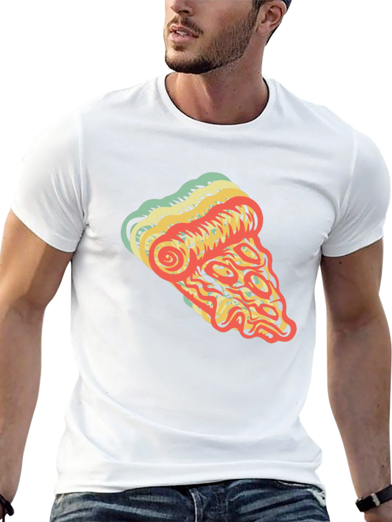 Retro Pizza Slice Graphic T-Shirt