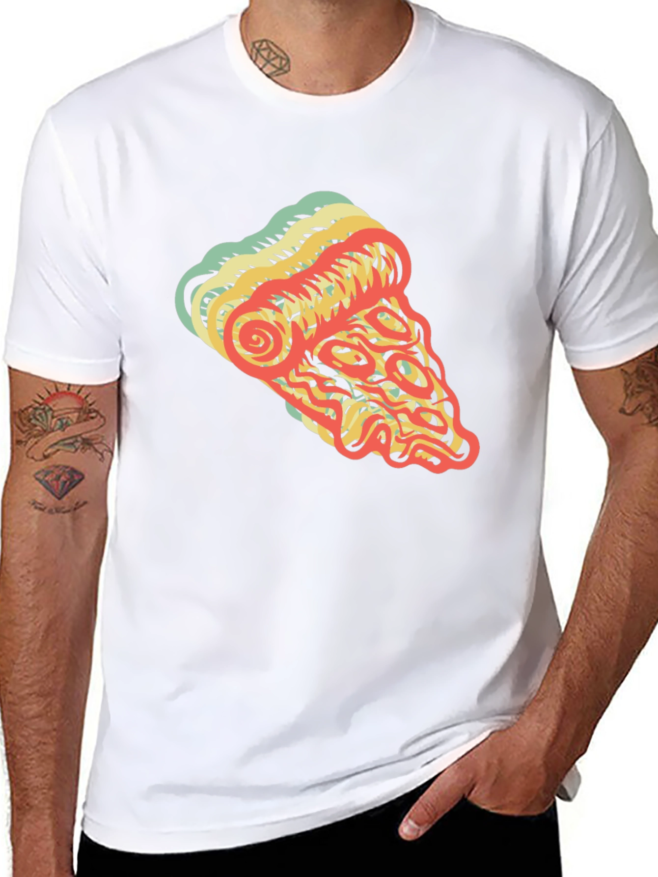 Retro Pizza Slice Graphic T-Shirt