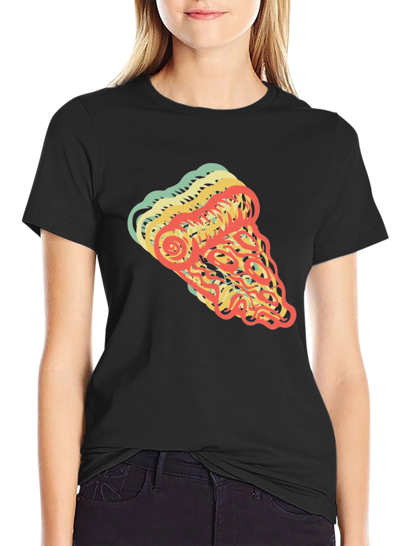 Retro Pizza Slice Graphic T-Shirt