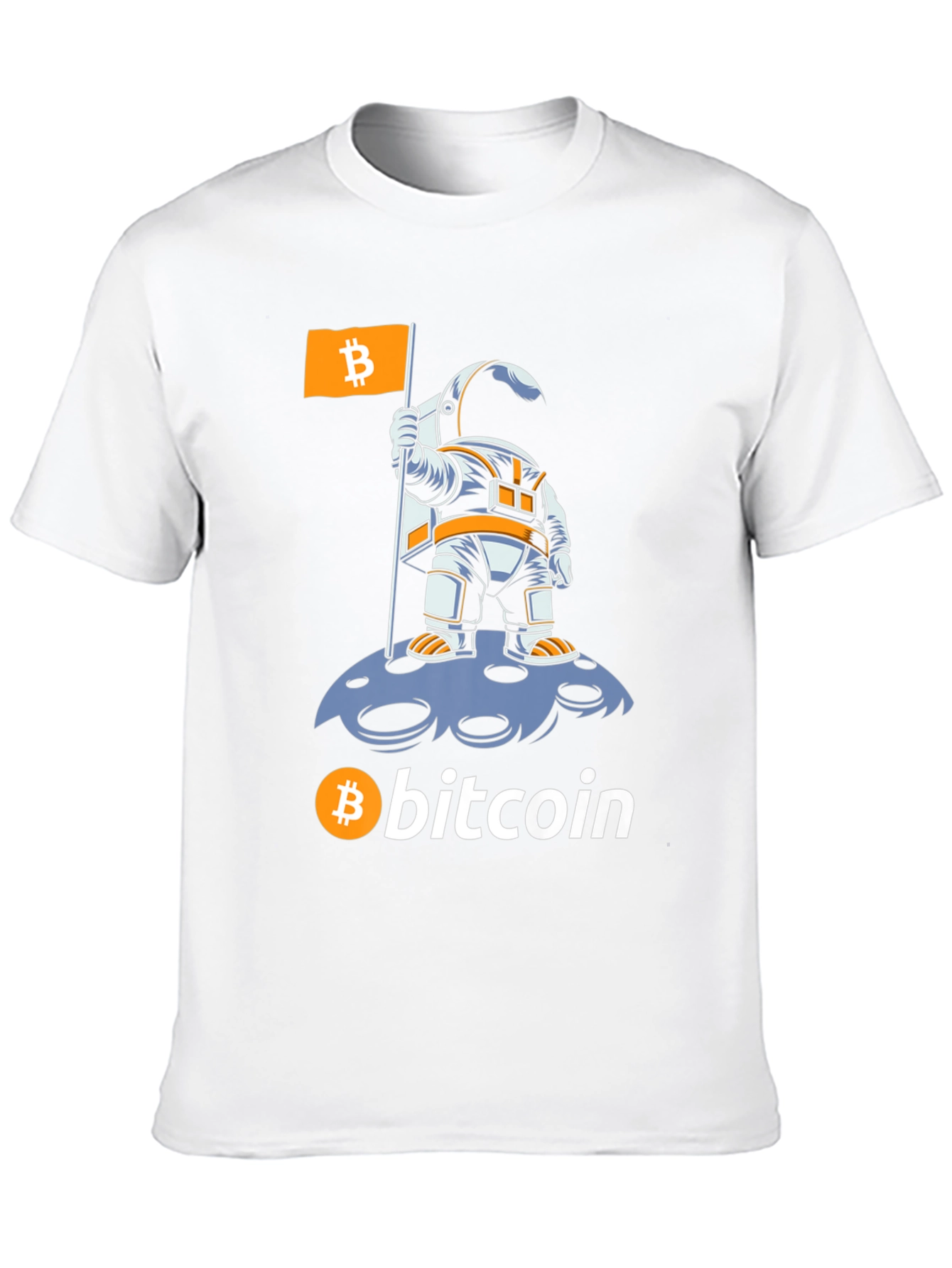 Bitcoin Astronaut T-Shirt - Crypto Moon Landing