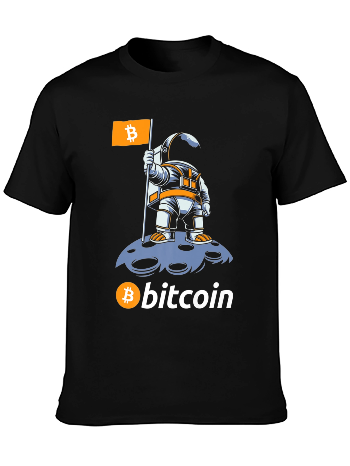 Bitcoin Astronaut T-Shirt - Crypto Moon Landing