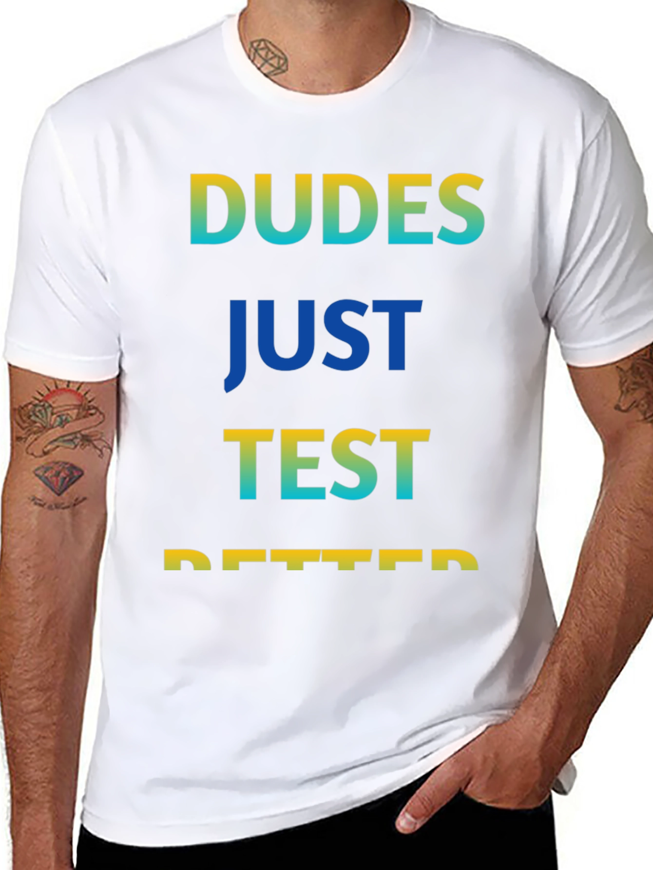 Dudes Just Test Better Graphic Tee - Black