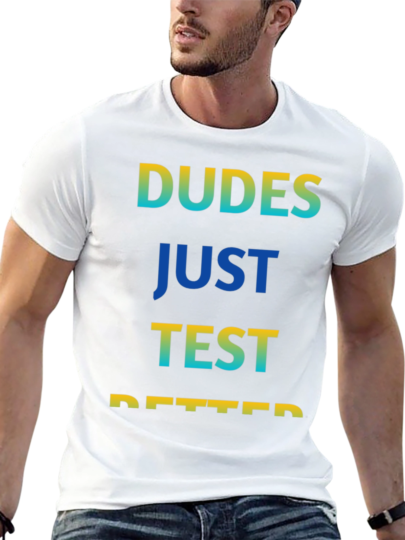 Dudes Just Test Better Graphic Tee - Black