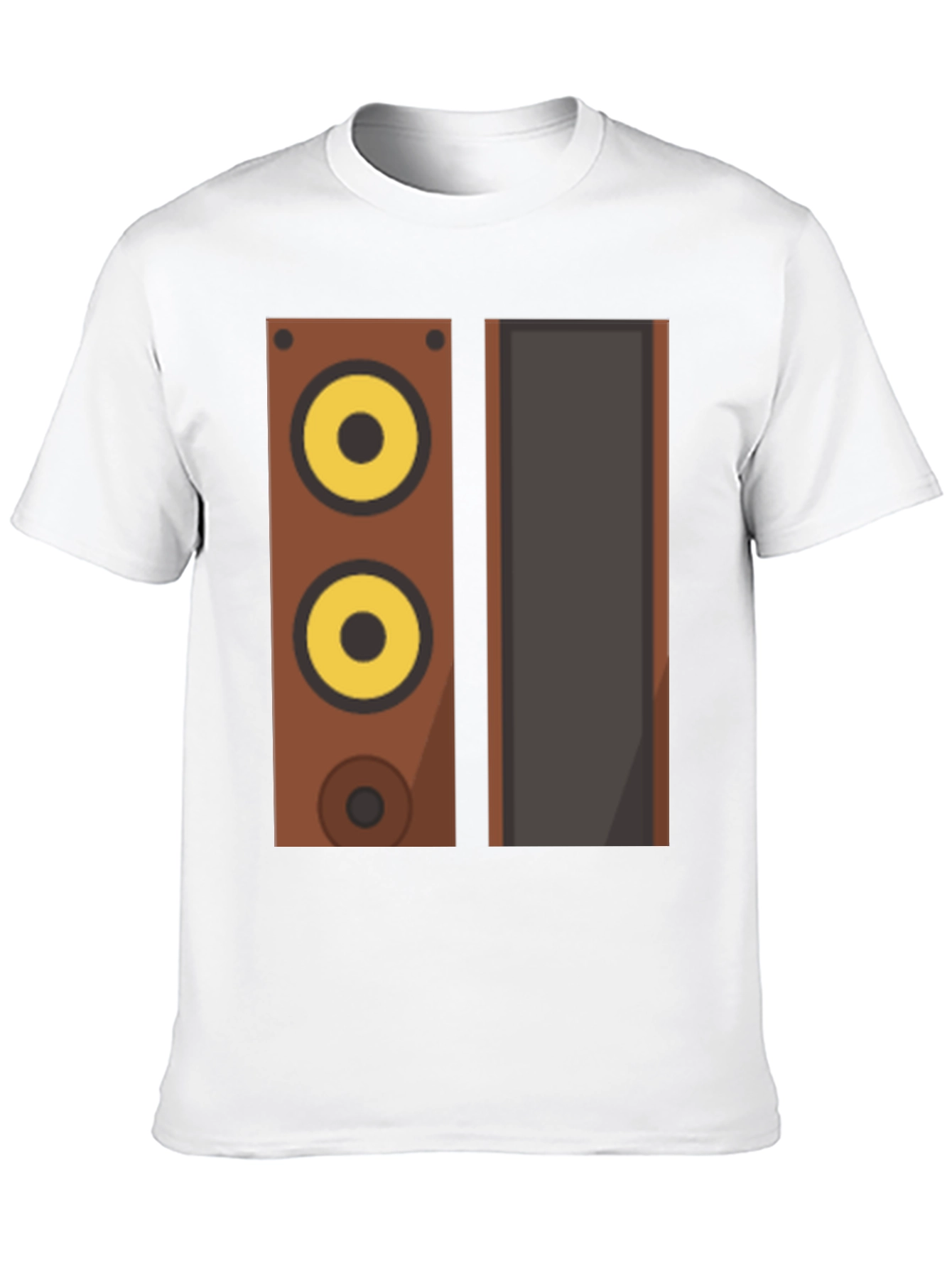 Retro Speaker Graphic Tee - Black Cotton Blend Shirt
