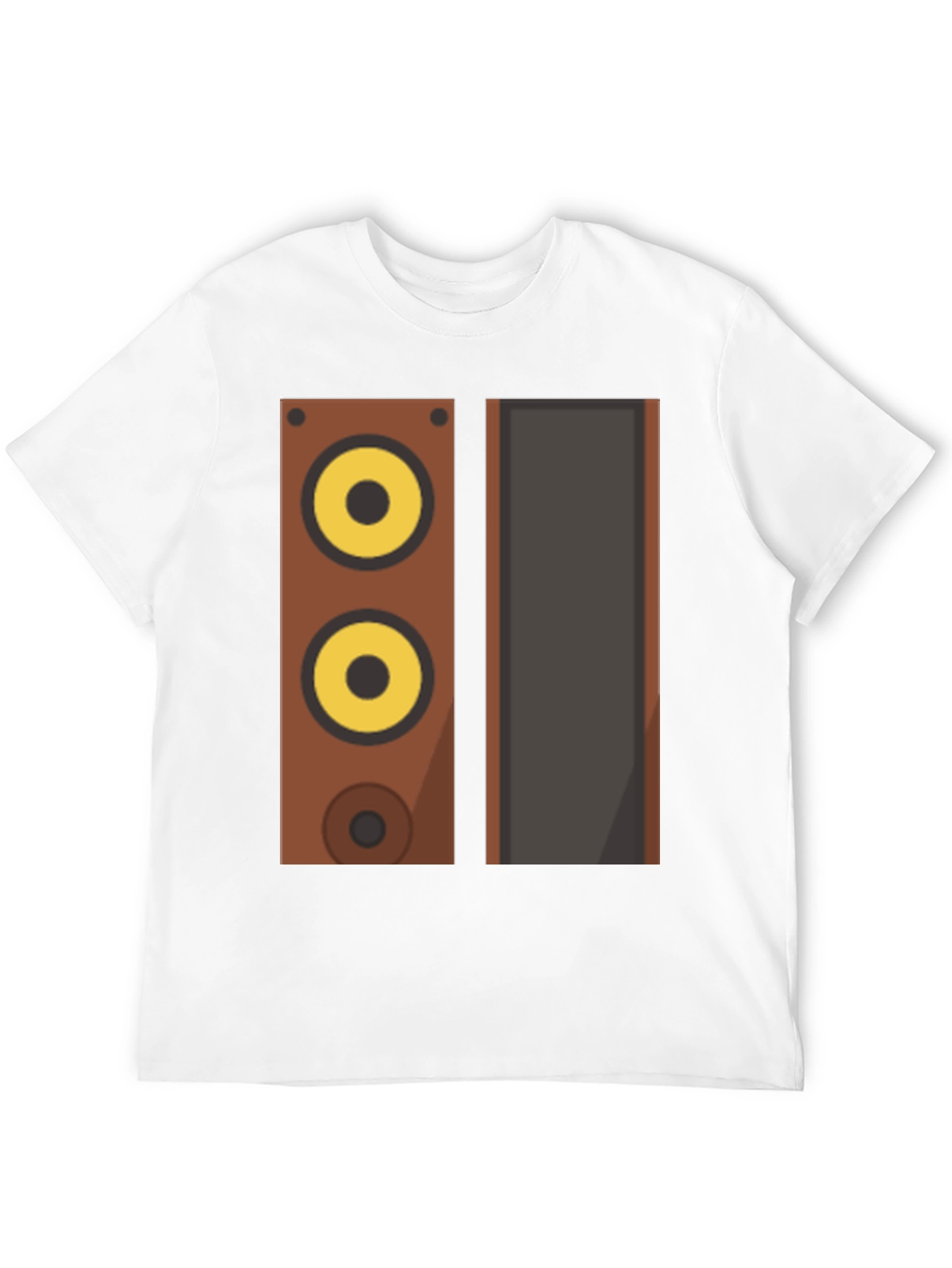 Retro Speaker Graphic Tee - Black Cotton Blend Shirt
