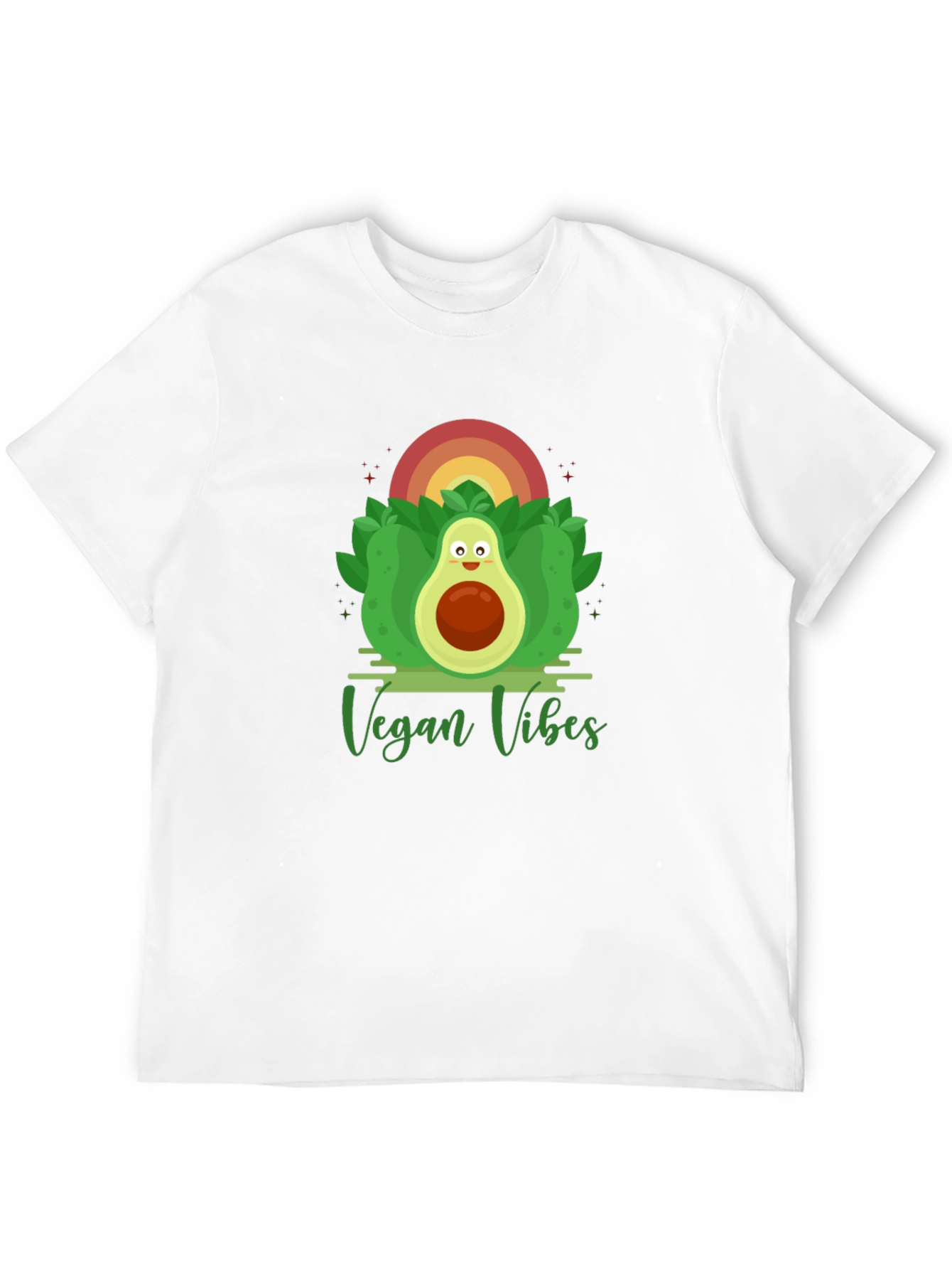 Vegan Vibes Graphic Tee - Avocado Design