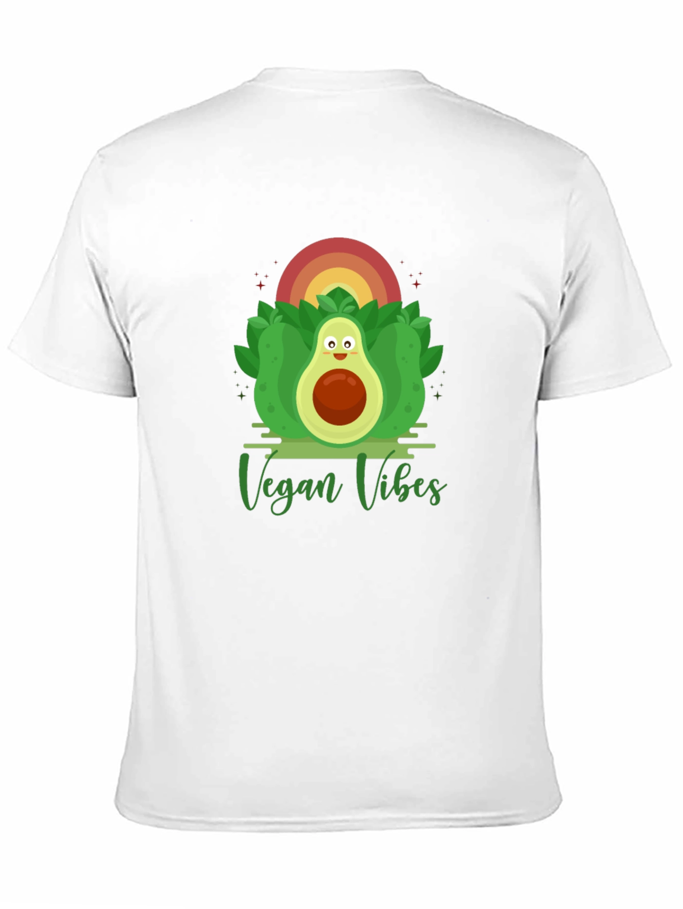 Vegan Vibes Graphic Tee - Avocado Design