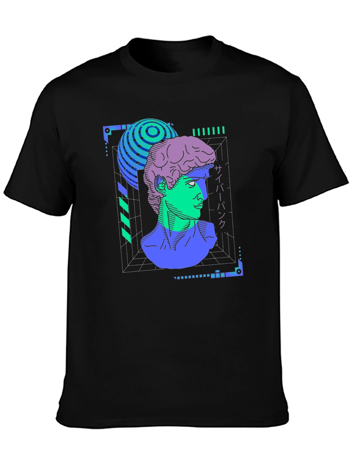 Cyberpunk David T-Shirt - Vaporwave Aesthetic