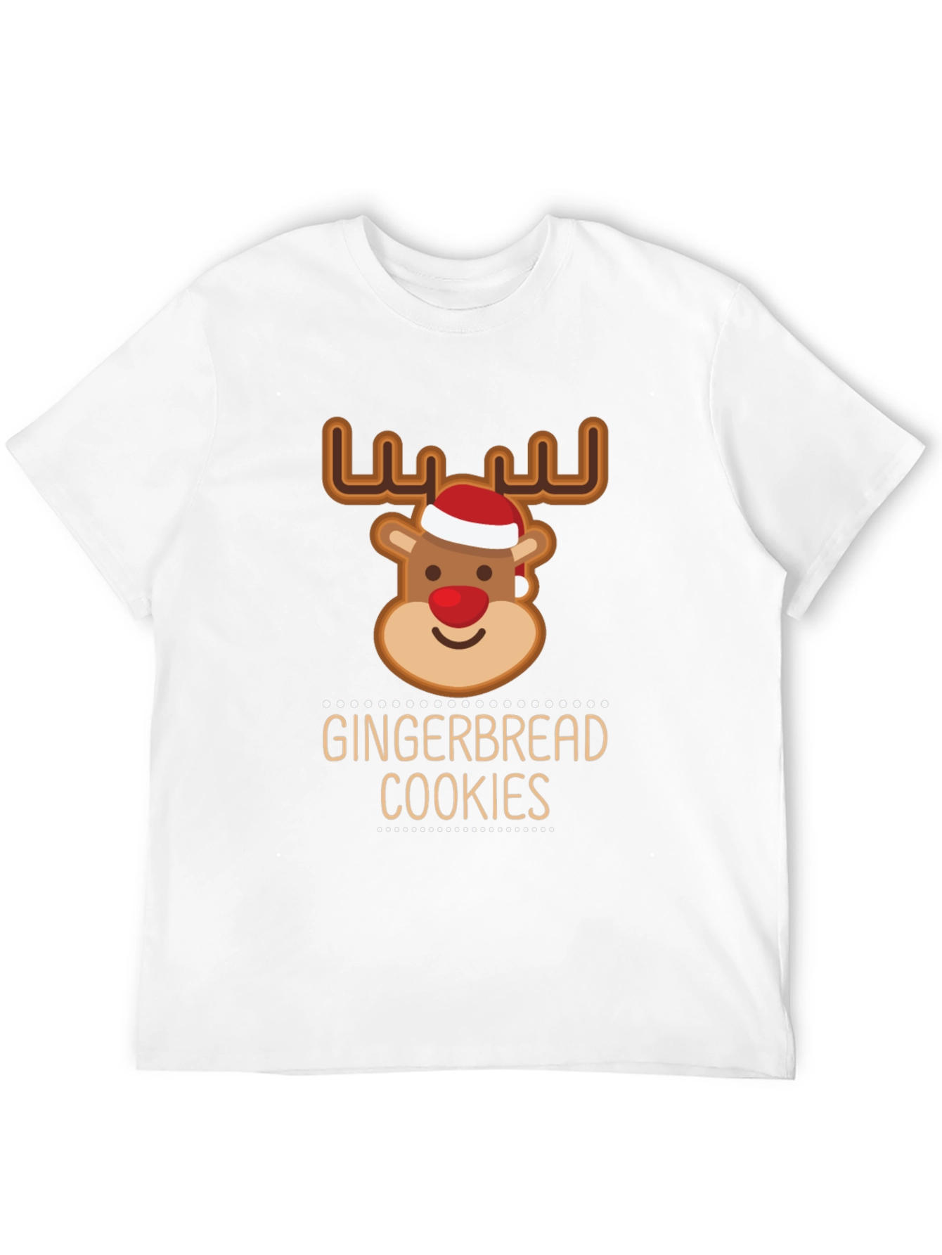 Gingerbread Cookies Reindeer Christmas T-Shirt