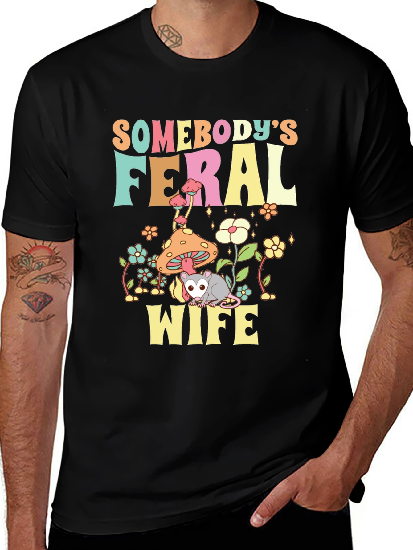 Somebodys Feral Wife Graphic Tee
