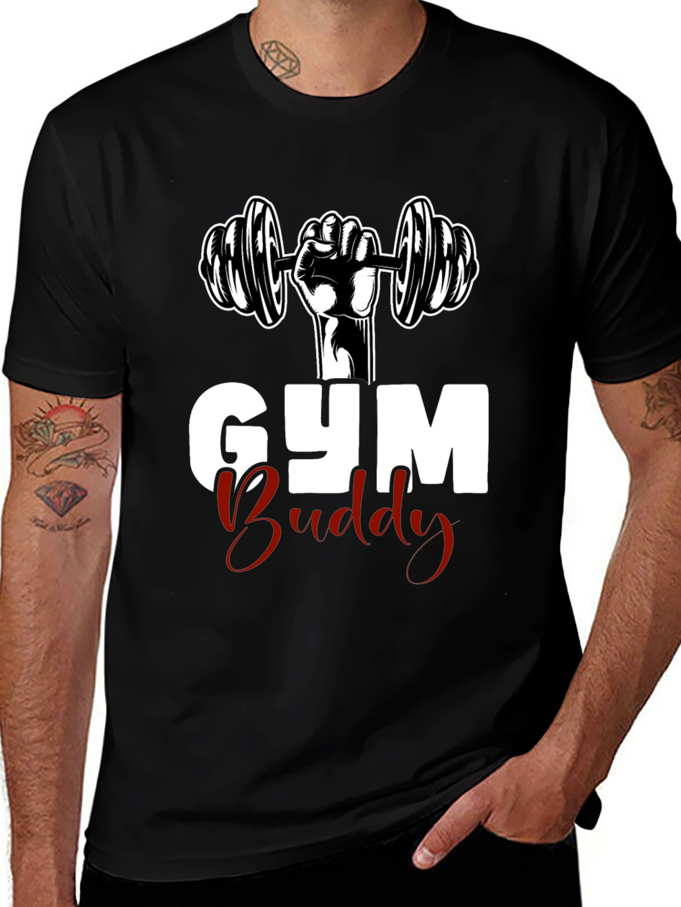 Gym Buddy Graphic Tee - Workout Shirt