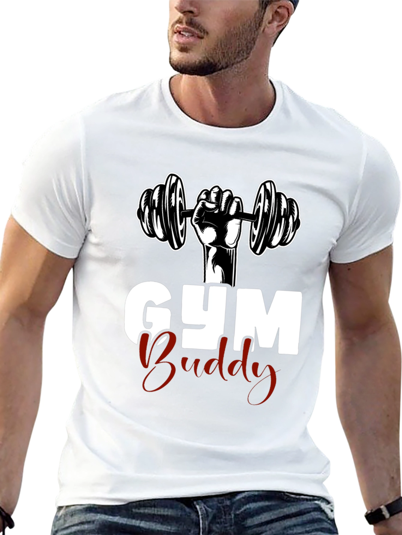 Gym Buddy Graphic Tee - Workout Shirt