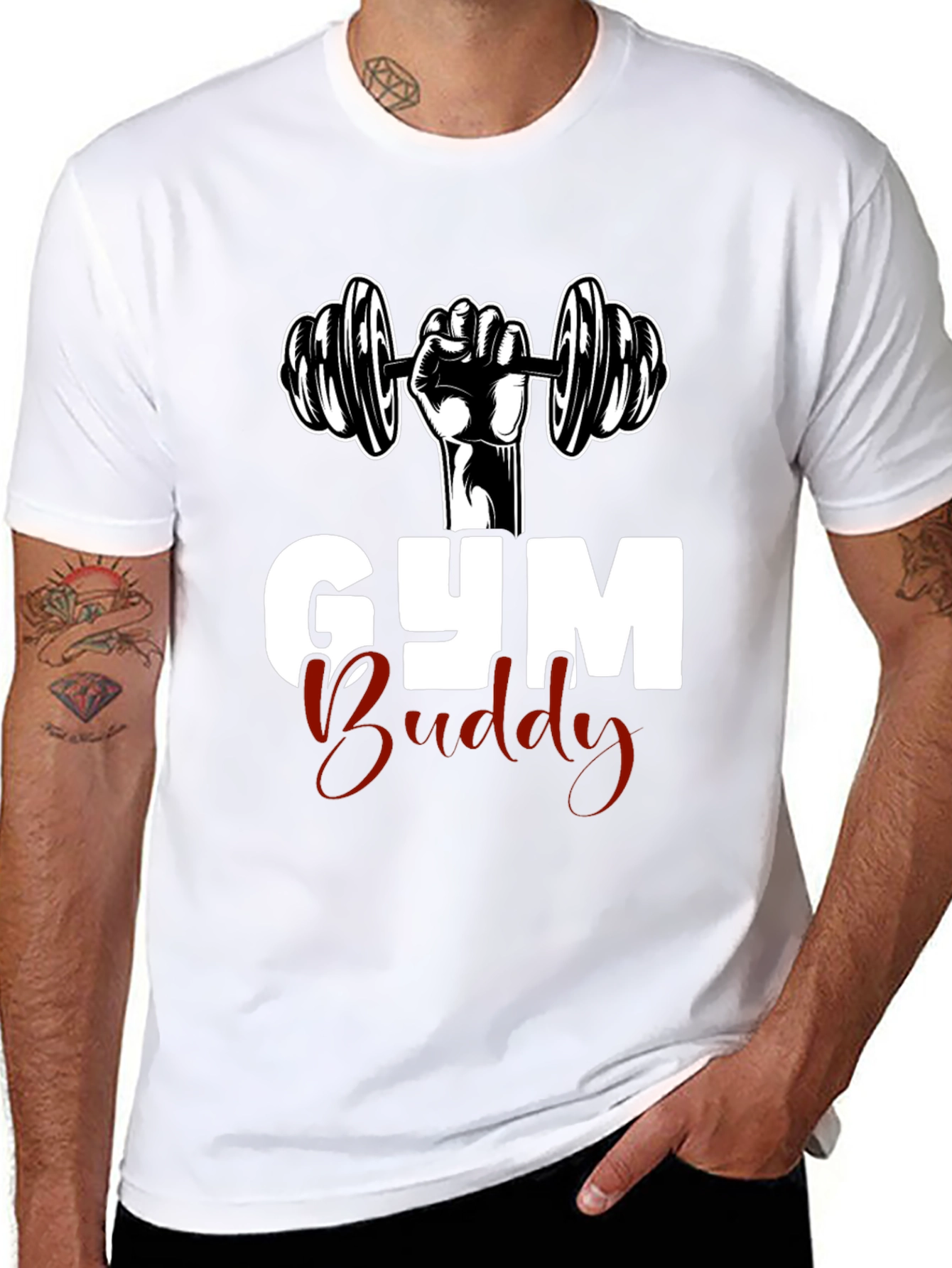 Gym Buddy Graphic Tee - Workout Shirt