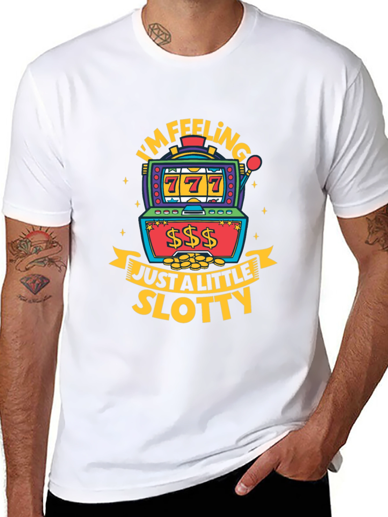 Feeling Slotty Graphic Tee - Lucky Gamble Shirt