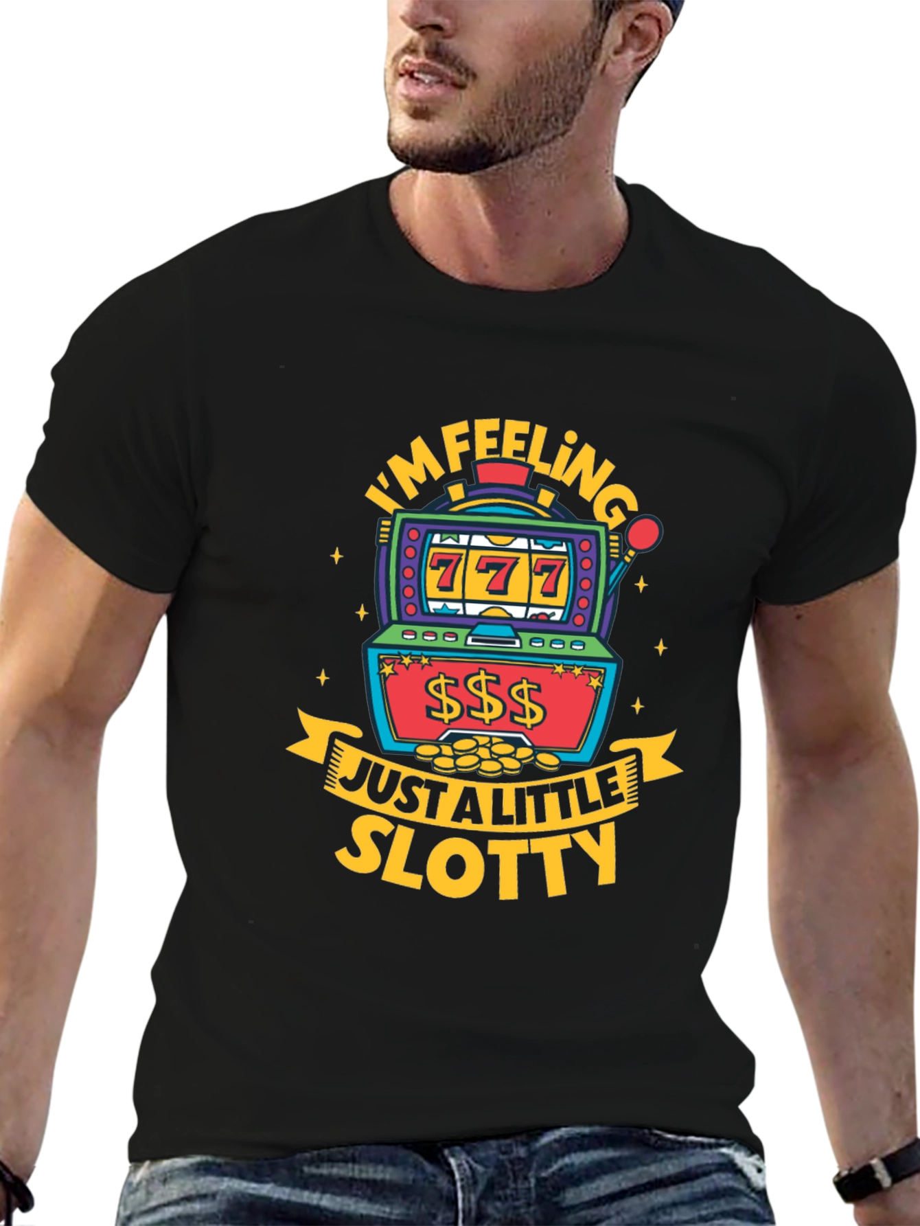 Feeling Slotty Graphic Tee - Lucky Gamble Shirt